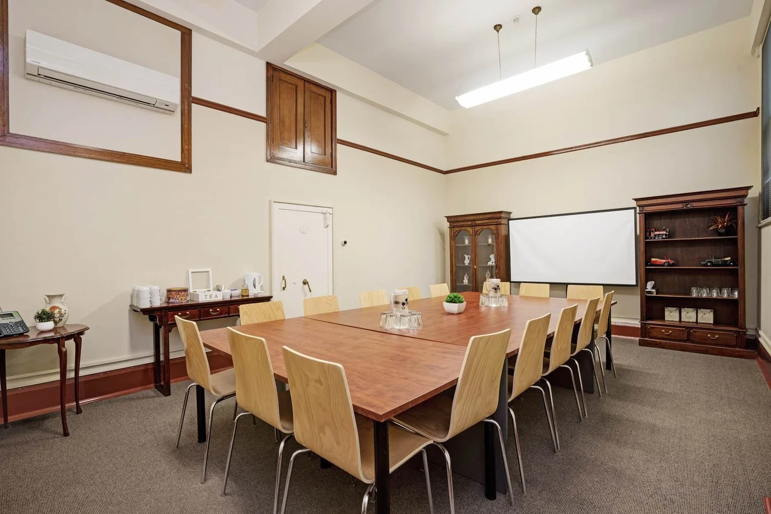 Meeting Room 110 set for a client meeting