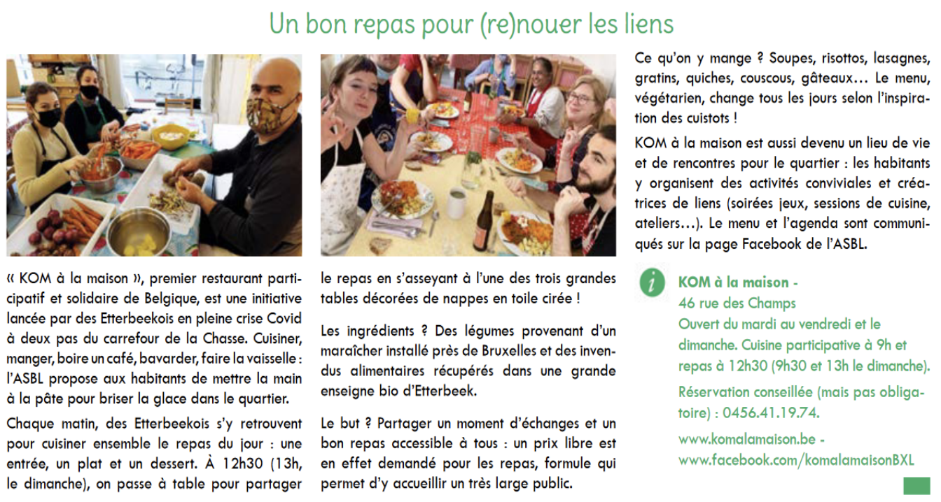 Dans le journal de la commune d’Etterbeek !
