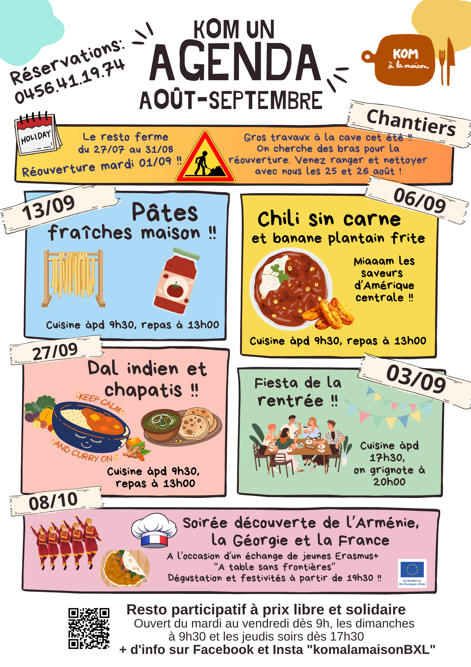 Break d’été et programme de septembre