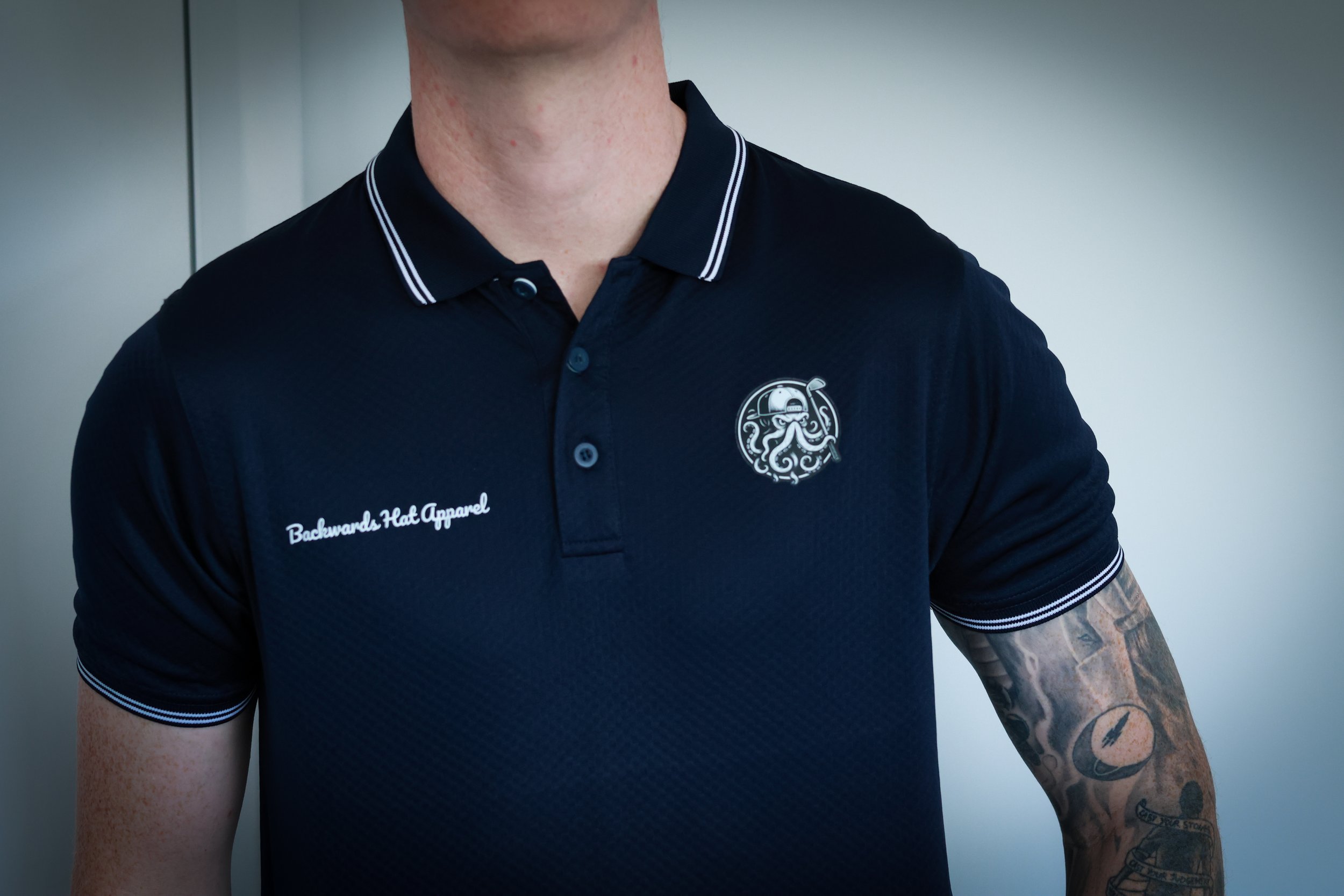 Backwards golf Shirt