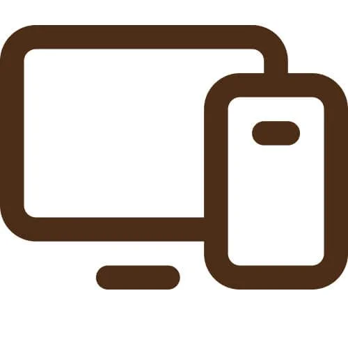 Icon of a computer monitor and a smartphone.