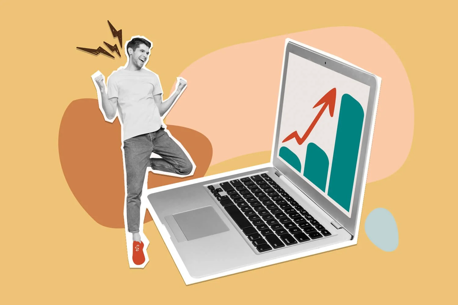 illustration of a man being happy