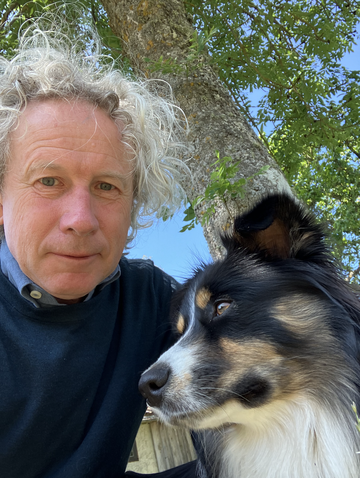 Jakob Jonsson and the minature american shepherd, Milou.