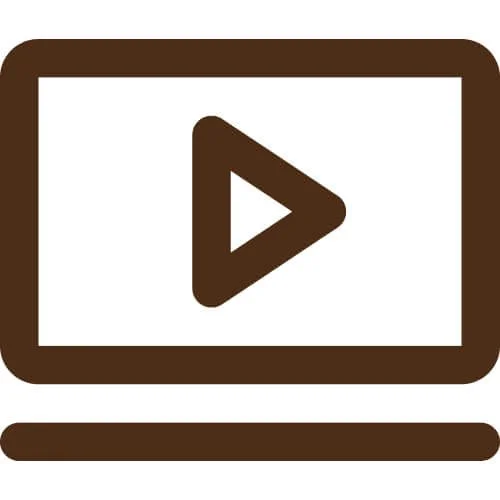 ikon för video och interaktivitet