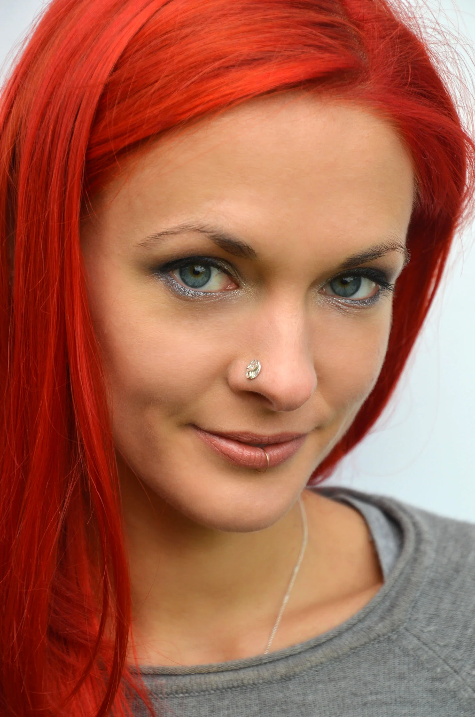 Handmade tribal nose stud product photo