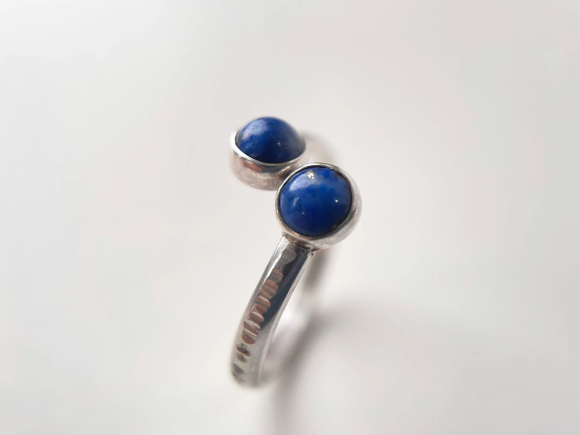 one of a kind adjustable turquoise and silver ring product photo
