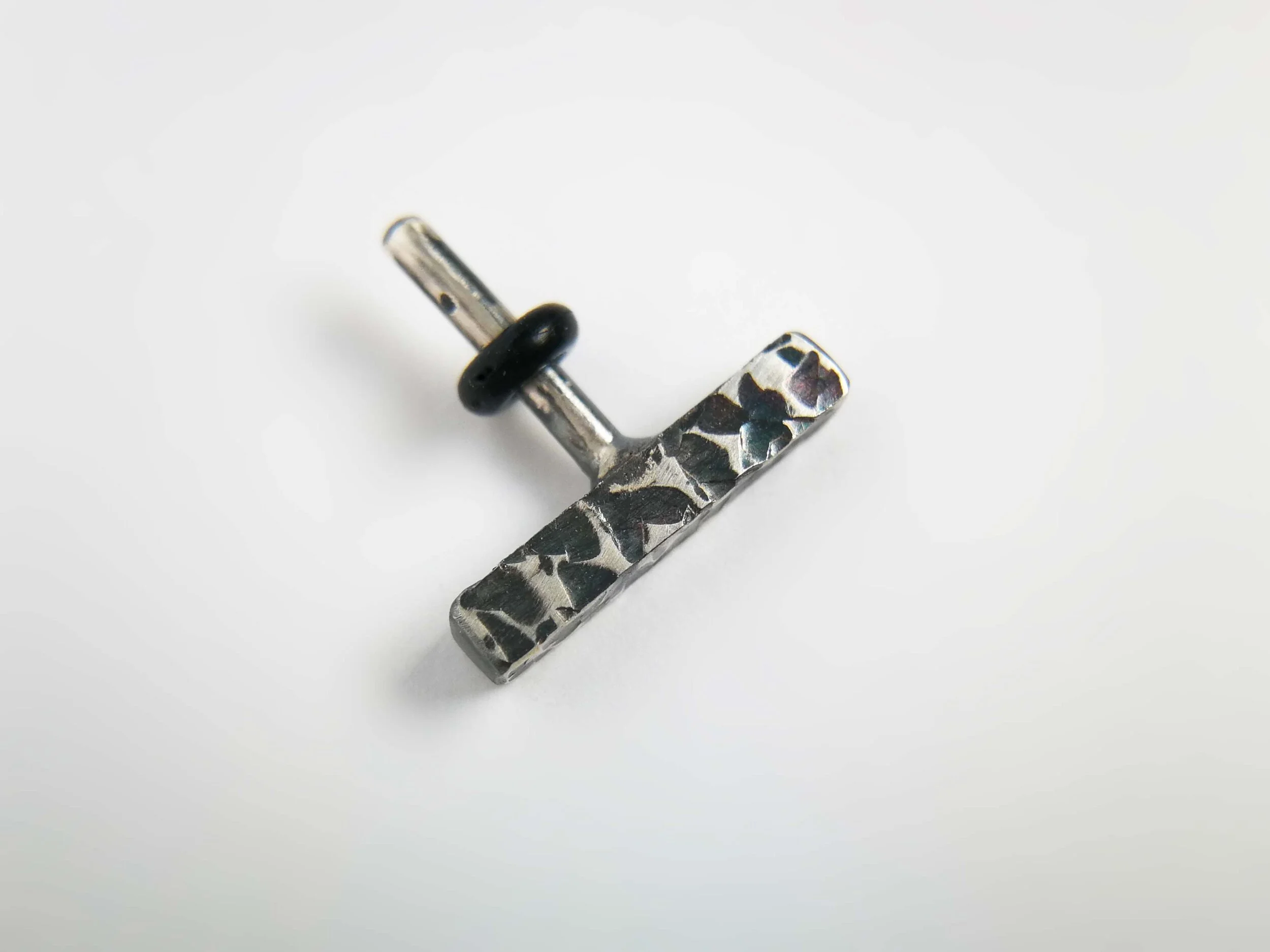 Copy of Oxidised silver conch earring on white background