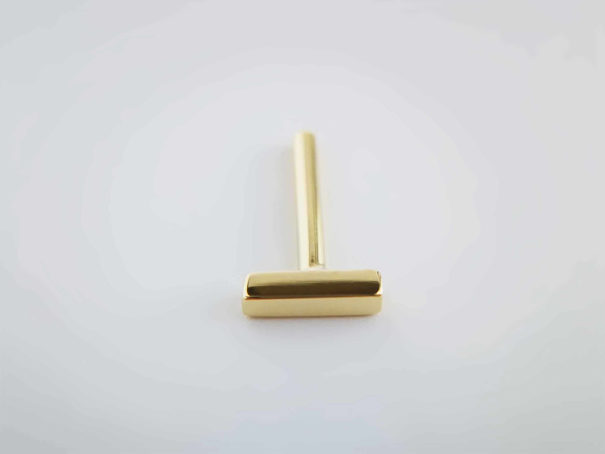 18ct yellow gold helix stud handmade product photo