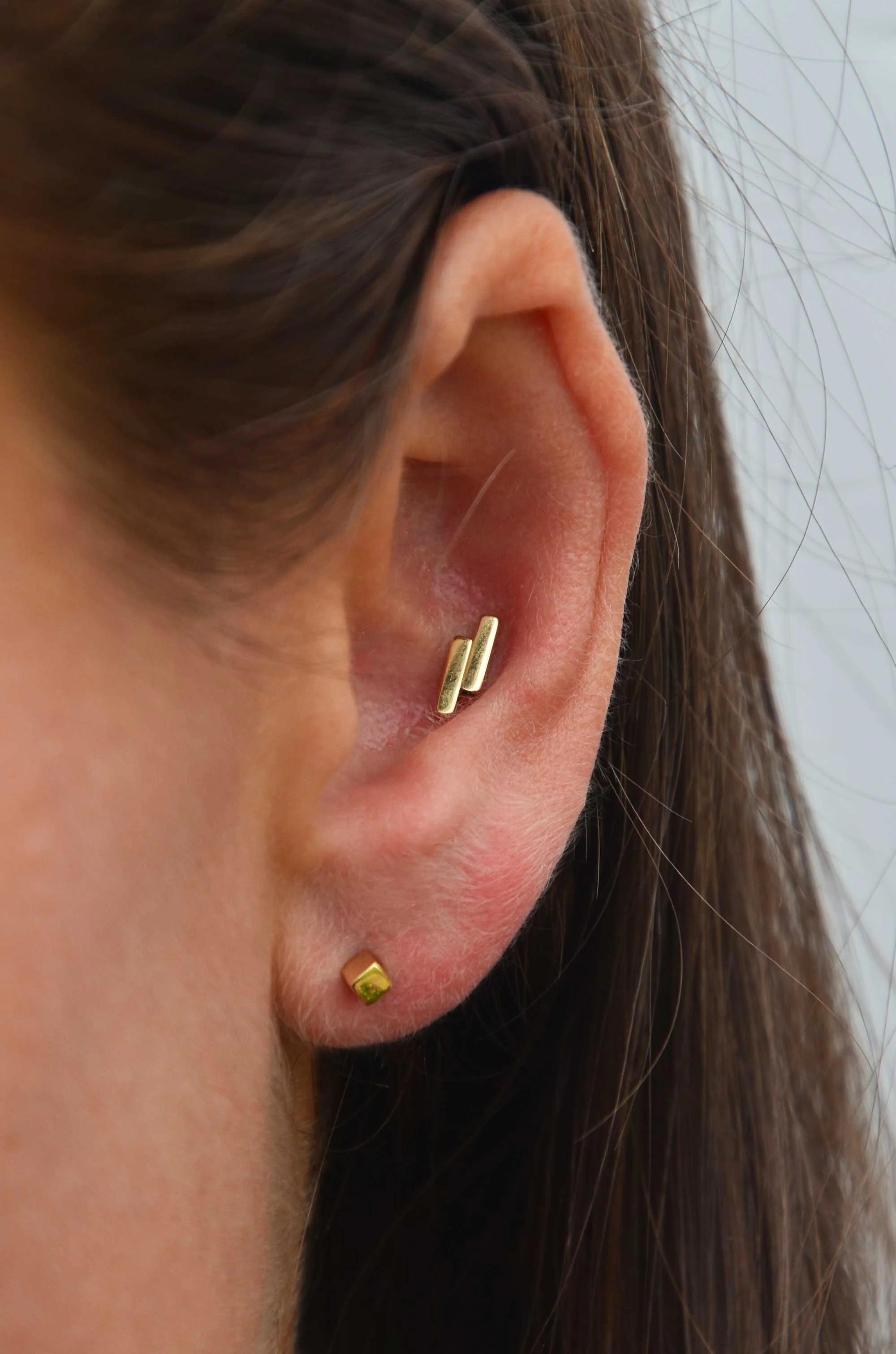 18k yellow gold conch piercing the aurum collection handcrafted victoria grace
