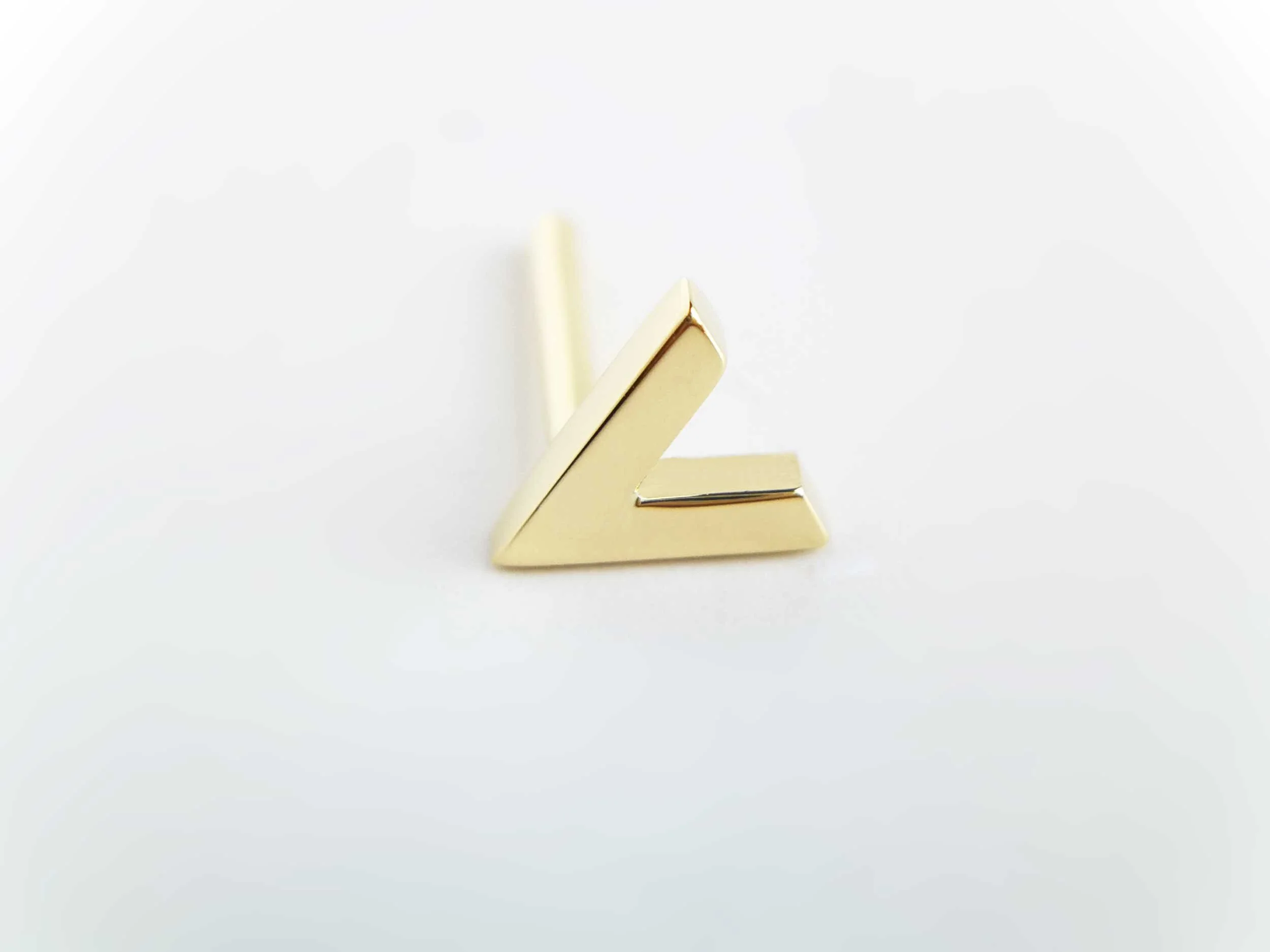 18k gold helix earring handmade piercing jewelry victoria grace