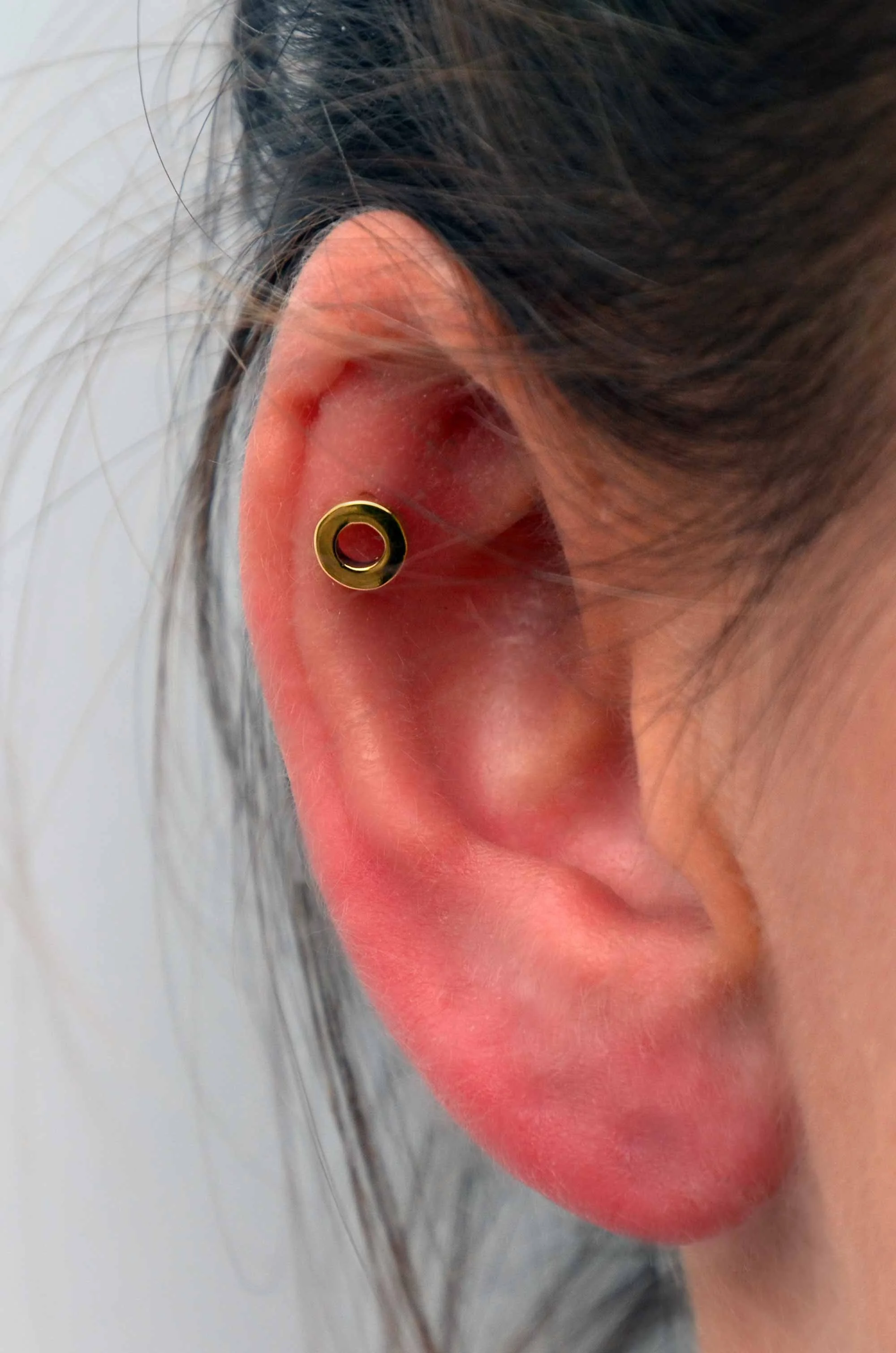 solid conch circle helix earring luxury handmade piercing
