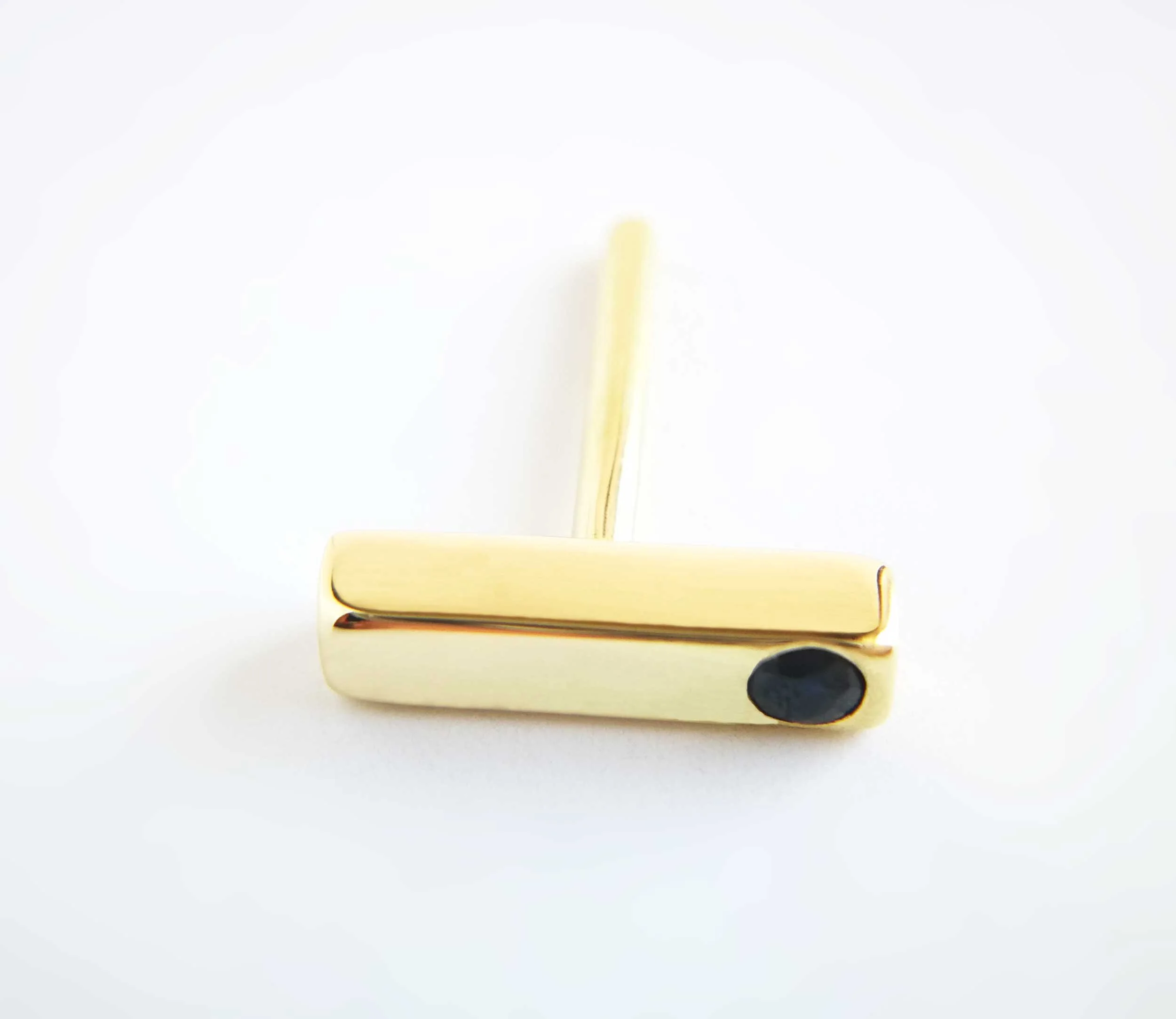 sapphire and gold handmade earring victoria grace product photo