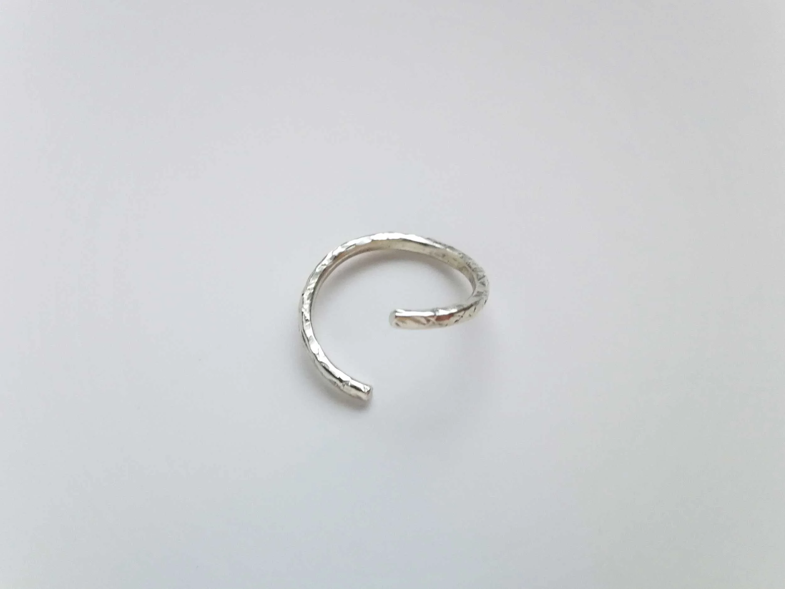 seamless ring ecosilver conch hoop victoria grace silversmith