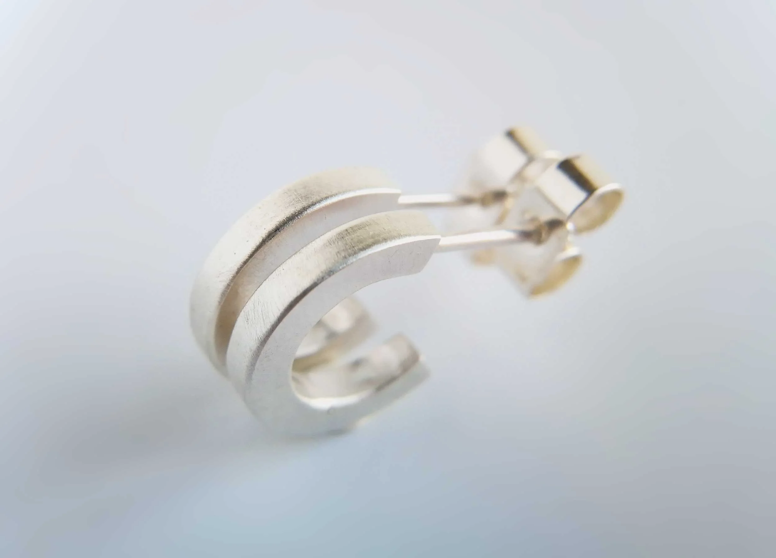 luxury handmade jewellery silver huggies victoria grace silversmith