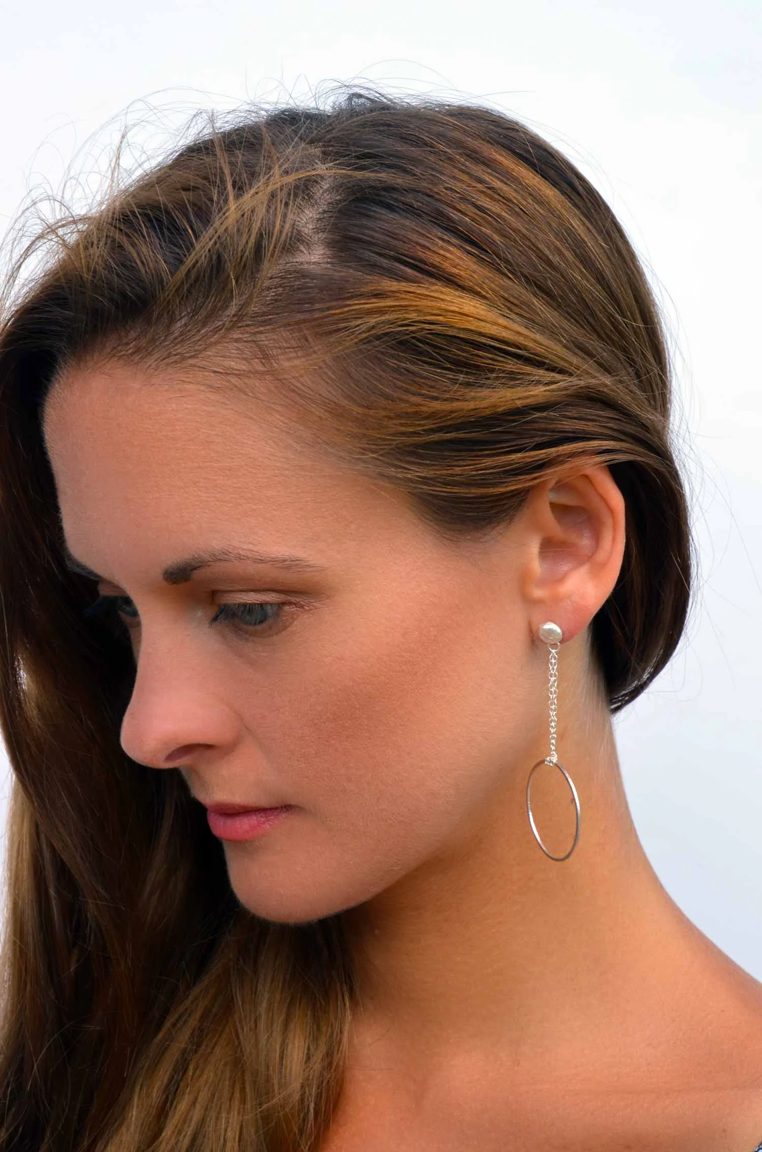 dangly silver earring victoria grace