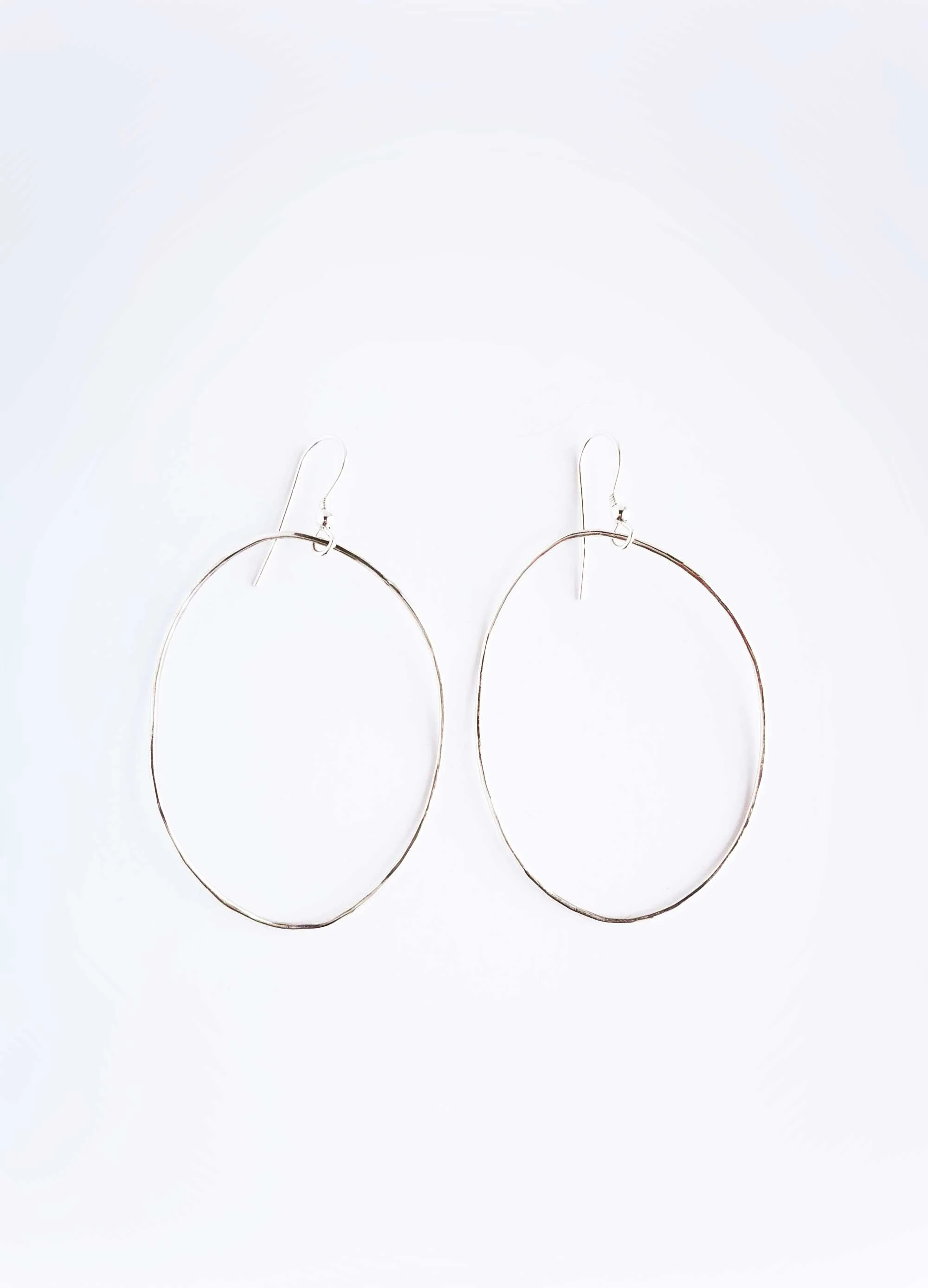 recycled silver hoops product photo handcrafted jewellery