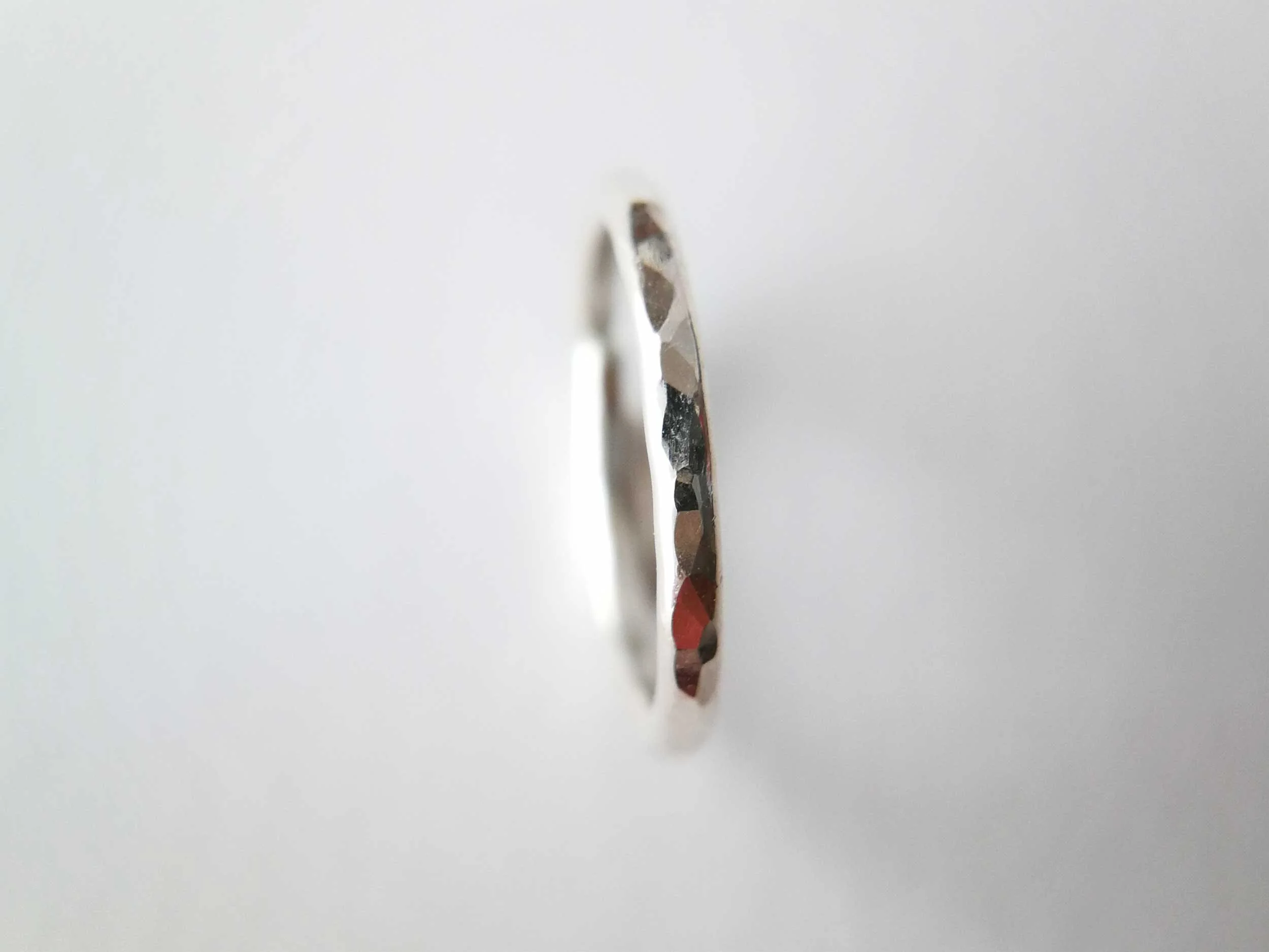 sterling silver hammered conch ring