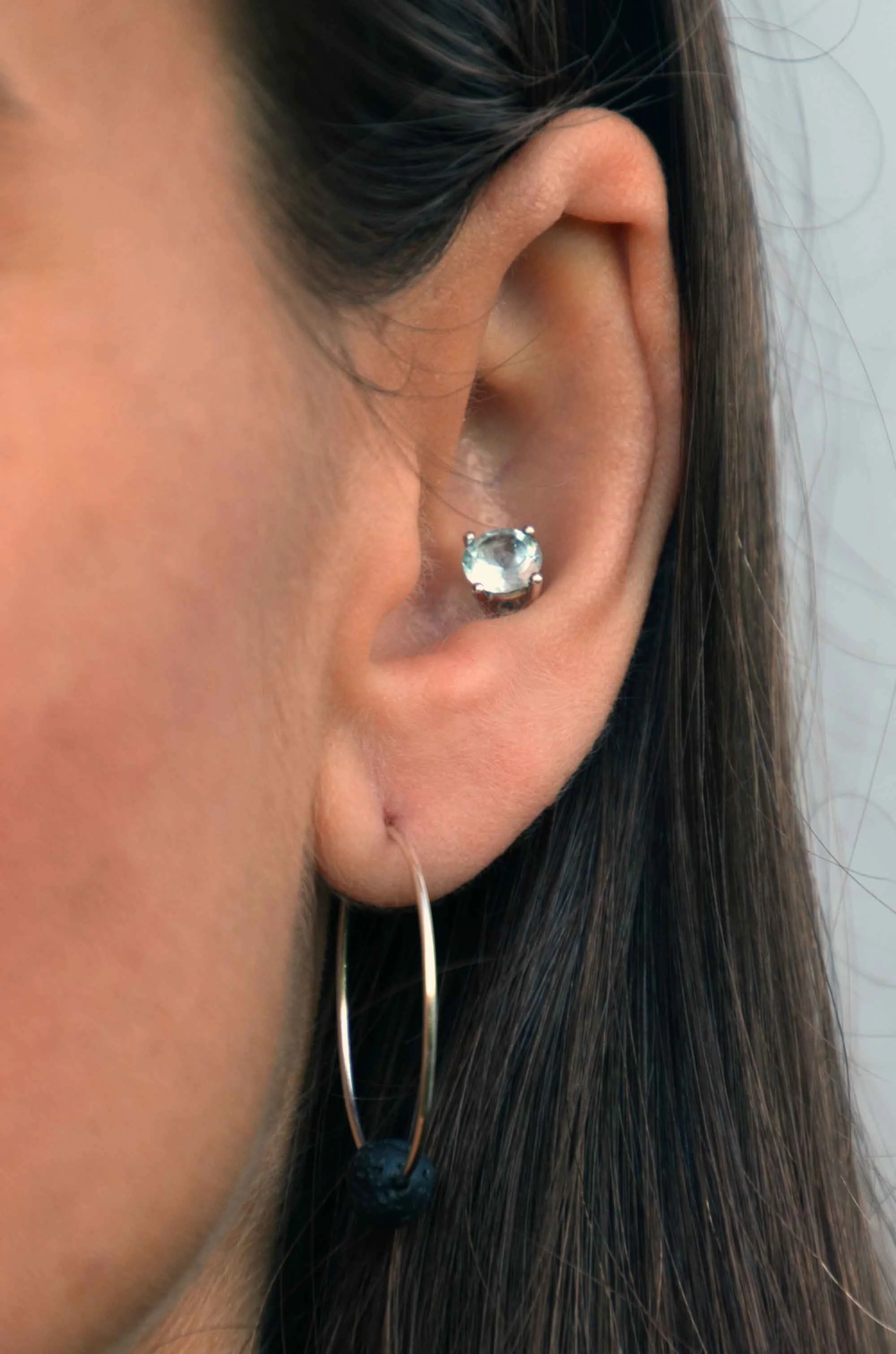handmade aromatherapy earrings for essential oil recycled silver