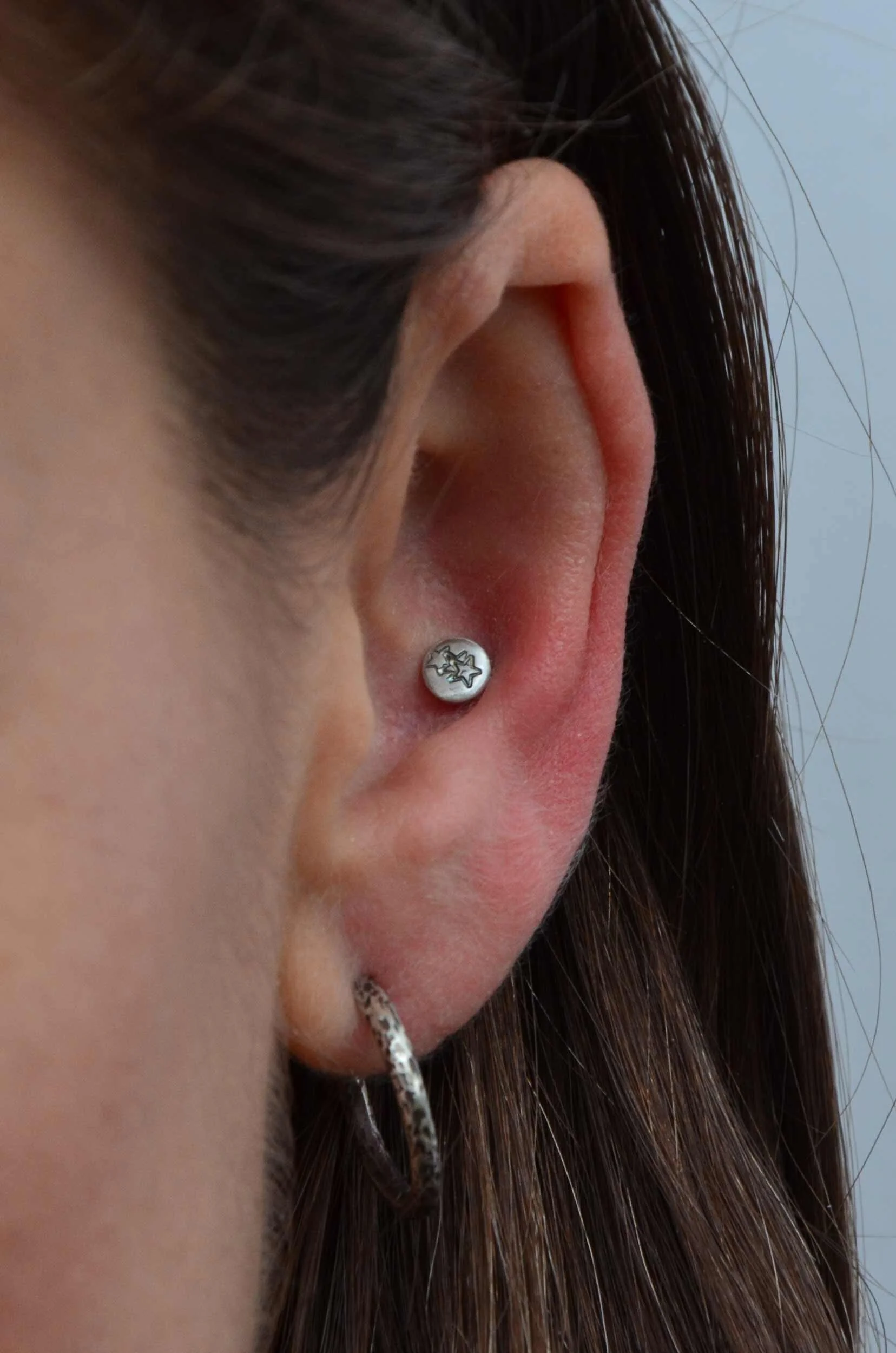 Handmade stars piercing jewelry by victoria grace silversmith