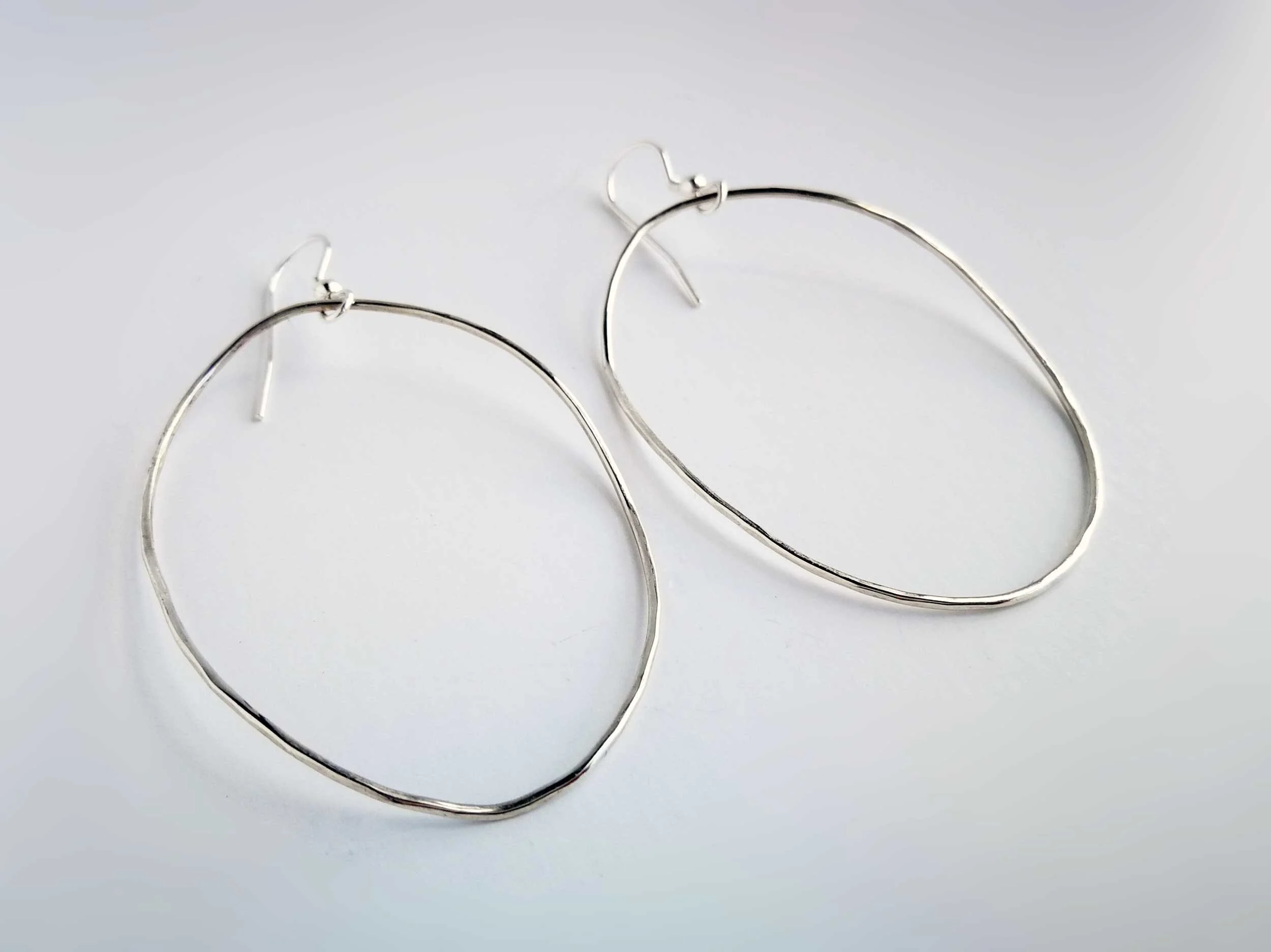 organic hoop wavy circle earrings designer jewellery