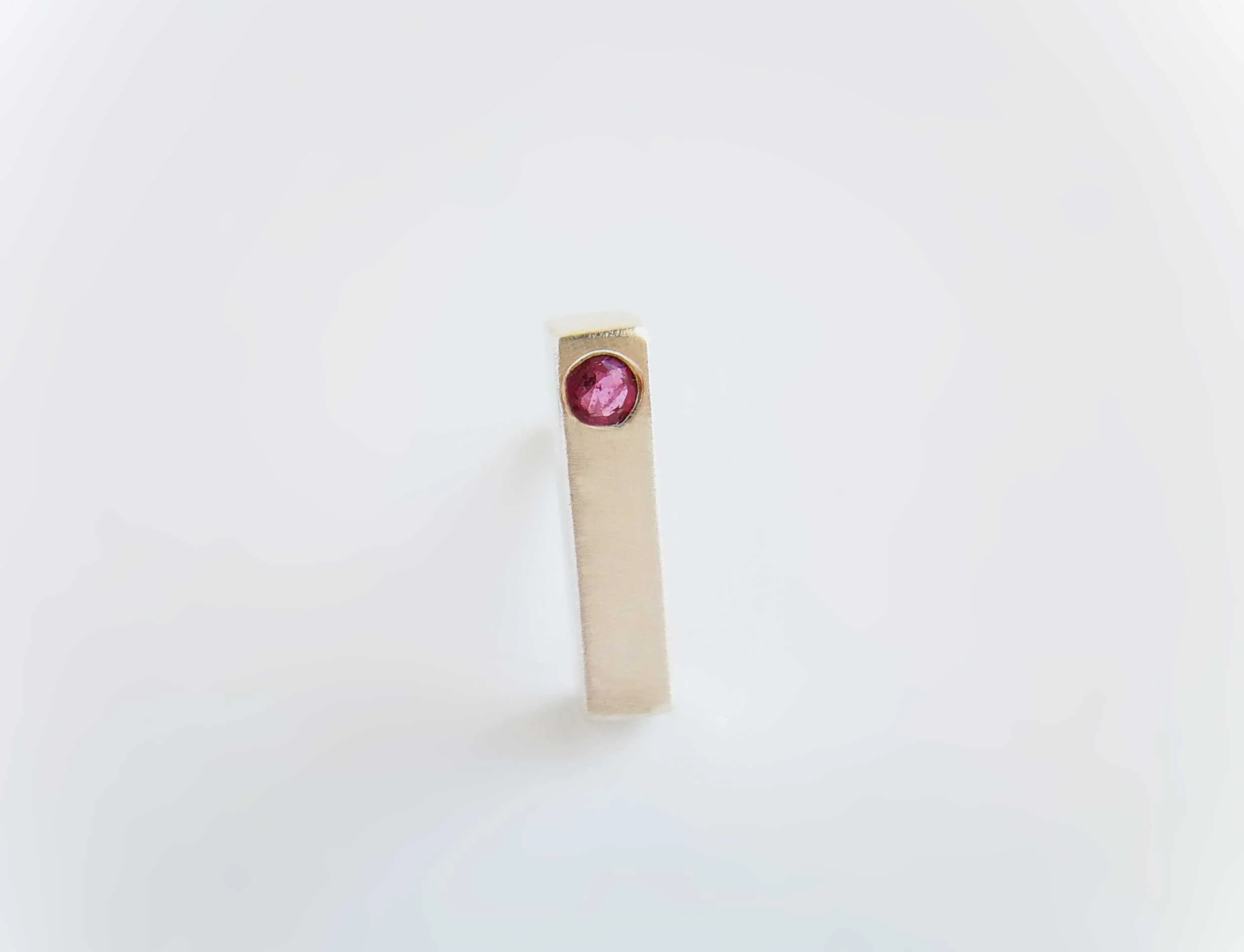 handcrafted ruby and sterling silver stud earring victoria grace