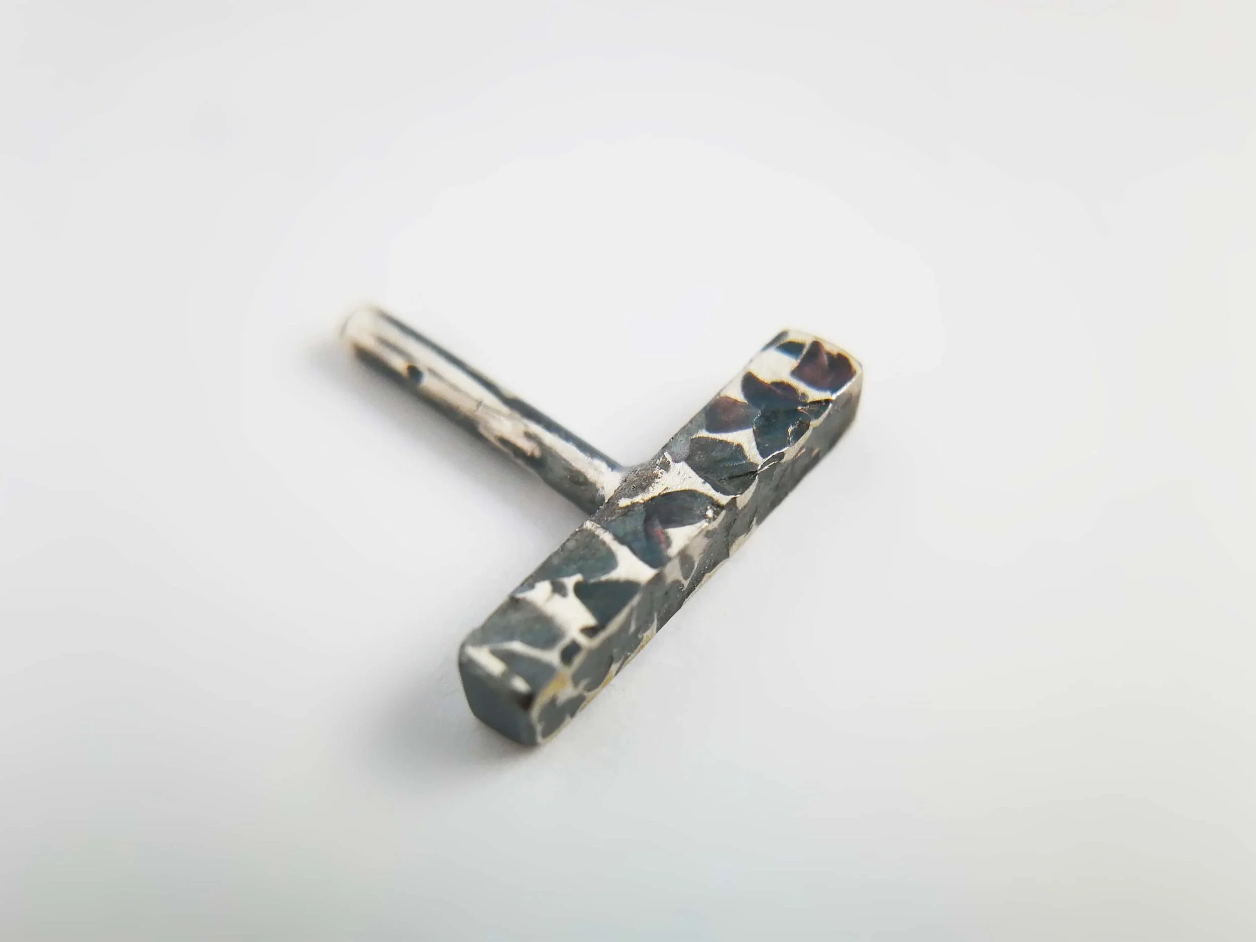 Copy of Antiqued recycled silver conch earring product photo