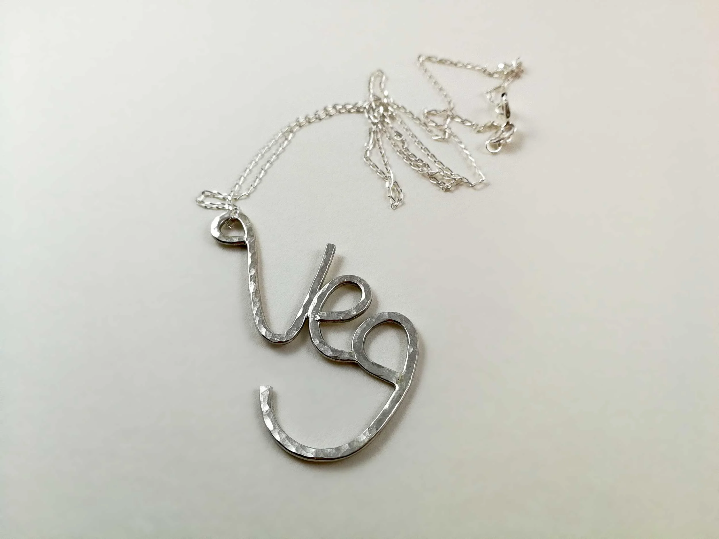 handmade veg necklace for vegans by victoria grace silversmith