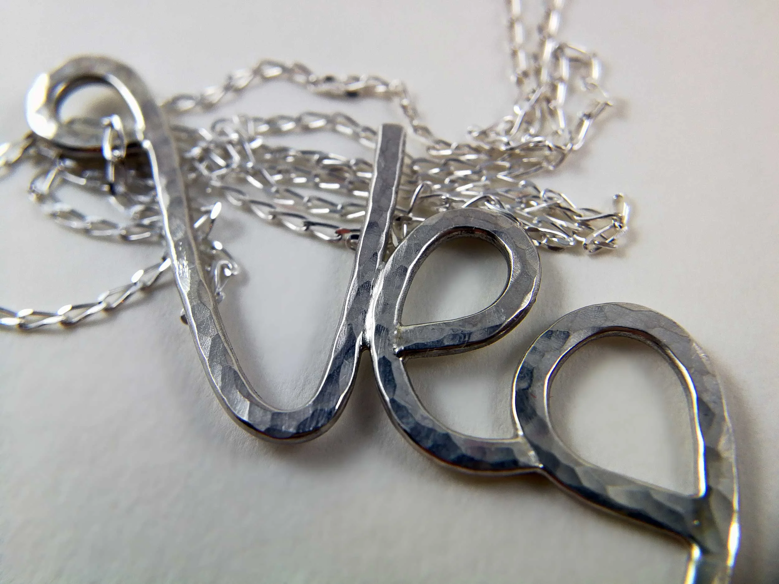 vegan necklace close up victoria grace silversmith