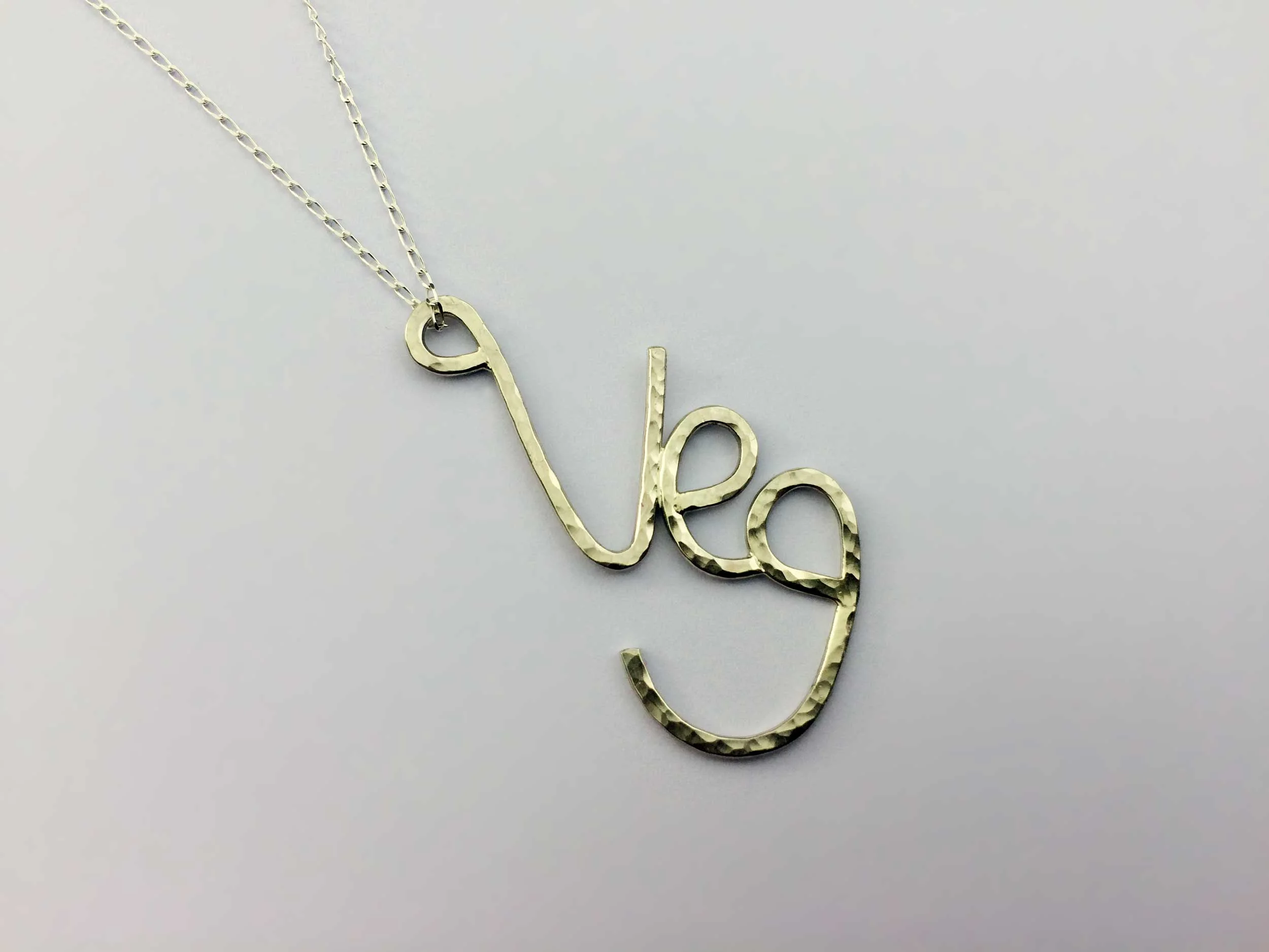 handmade 'veg' pendant victoria grace silversmith