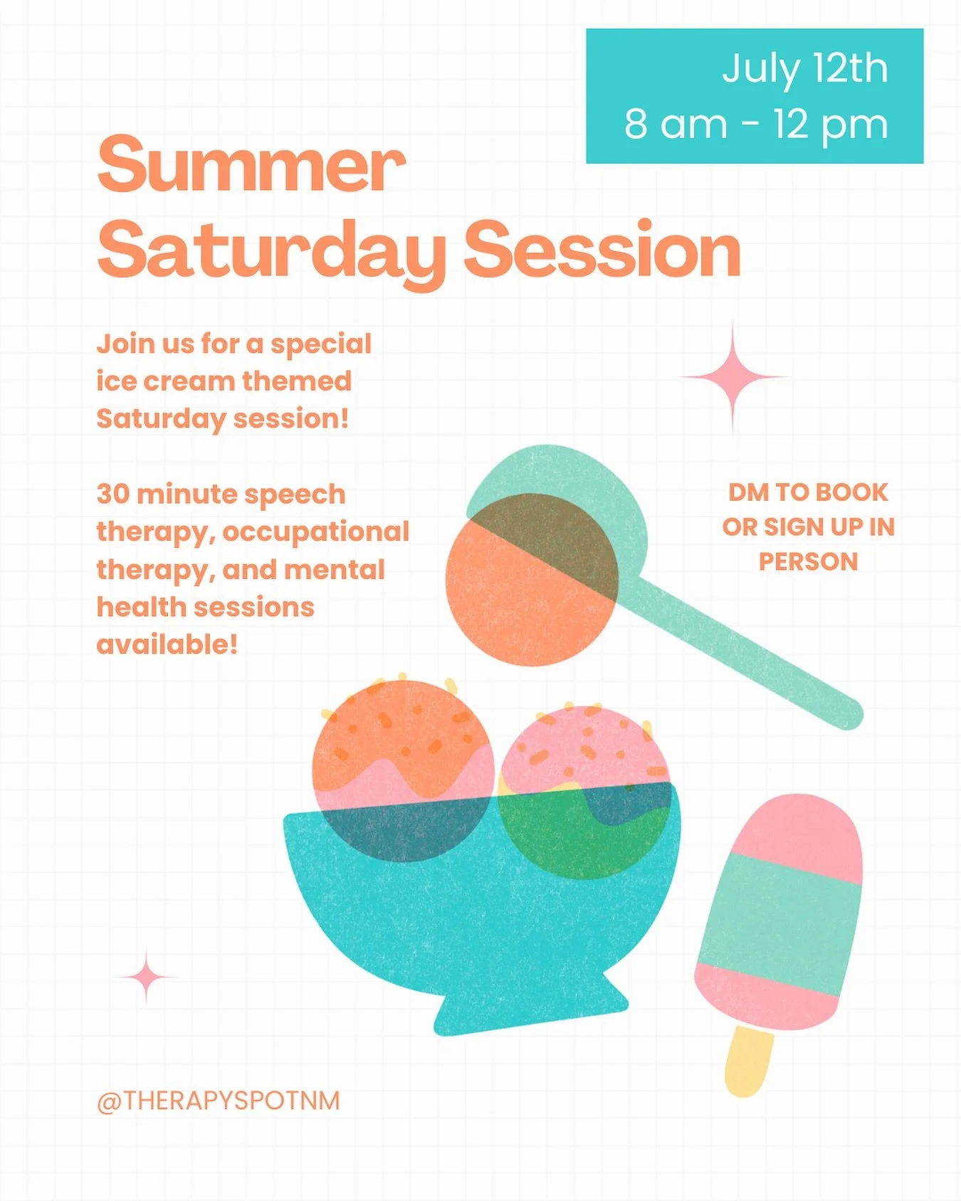 It&rsquo;s been awhile but it&rsquo;s finally time for another Saturday session! What better way to celebrate summer and beat the heat than ice cream?! 🍦 

Just a reminder that it&rsquo;s not just Saturday speech anymore &mdash; we also have Saturda