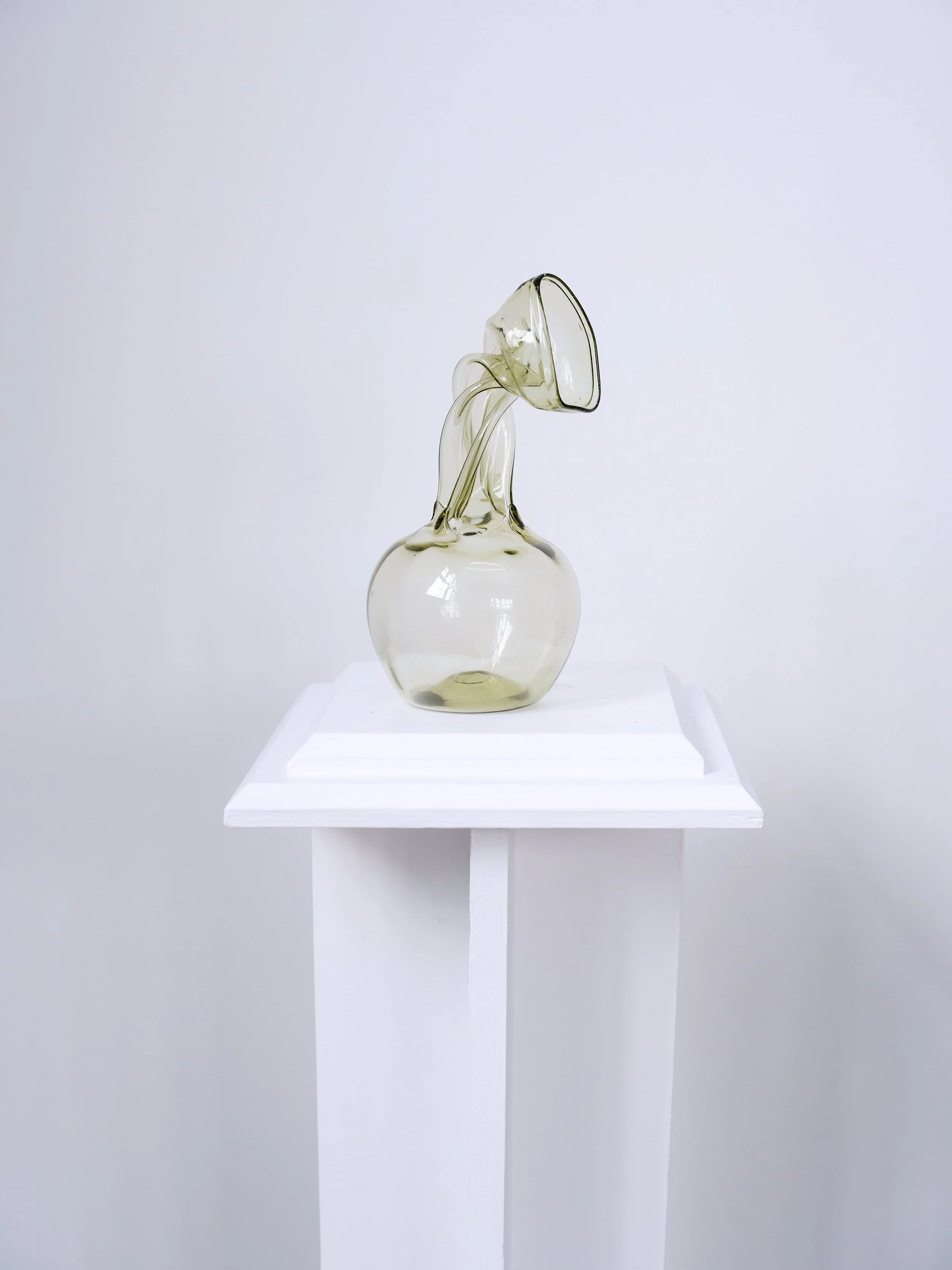 Twisted Sculptural Glass Vase