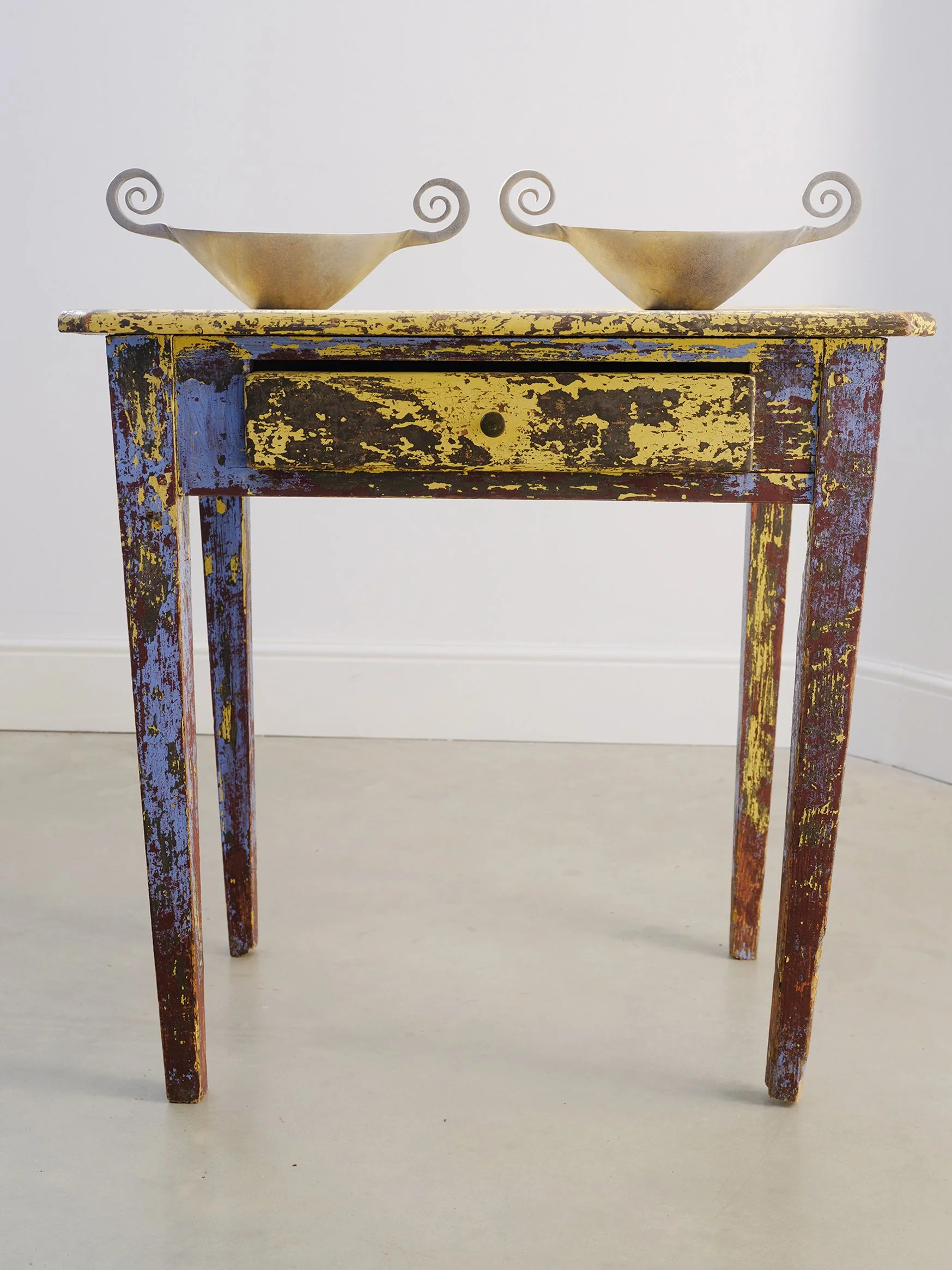 Swedish Painted Table with Drawer
