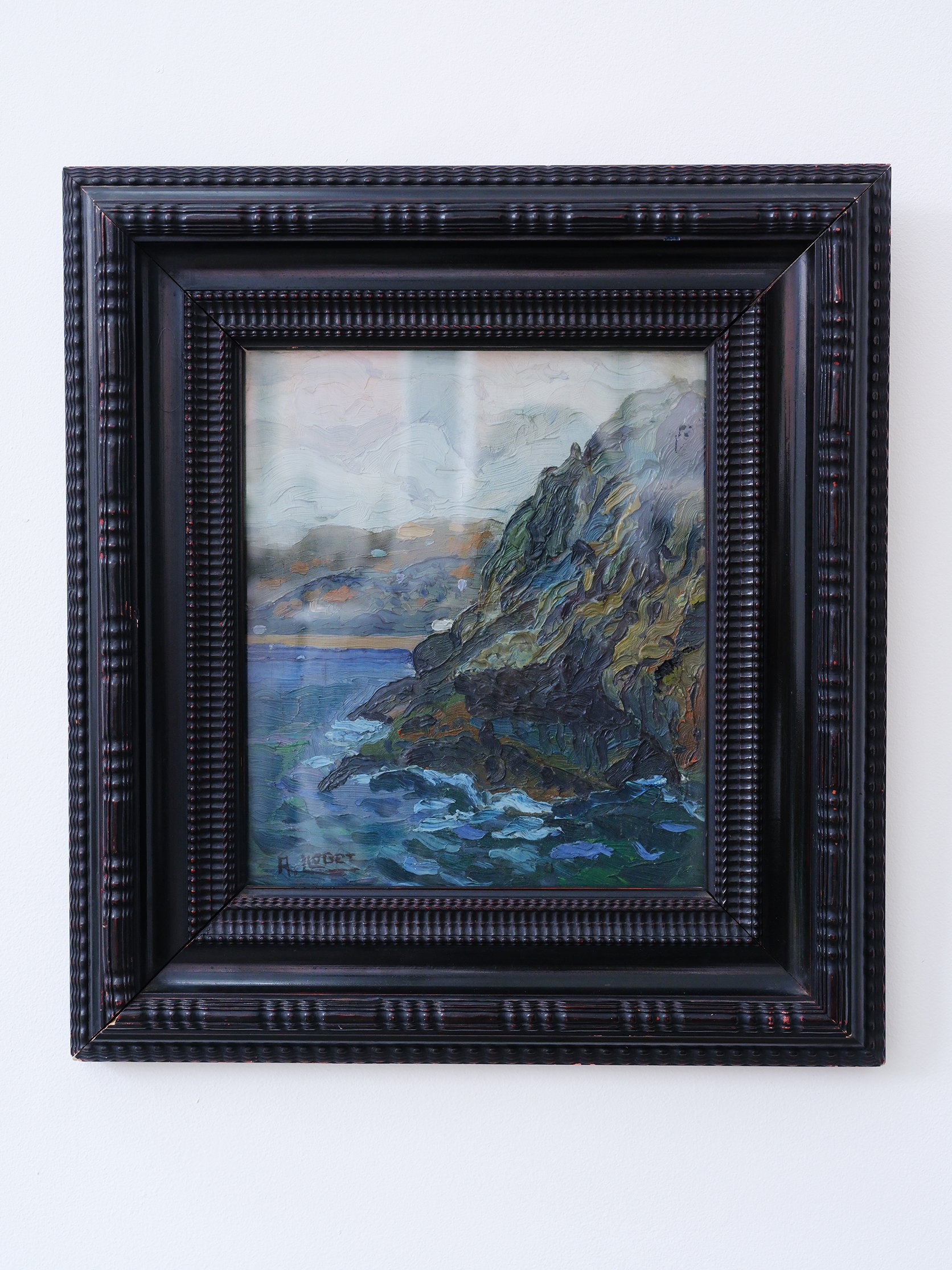 Oil Painting by Antonio Llobet, Cliffside
