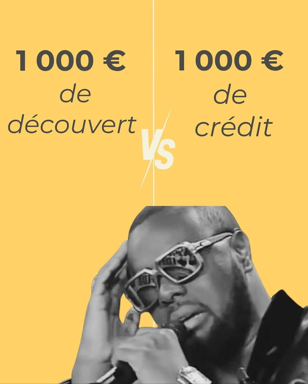 1000 &euro; de d&eacute;couvert ou 1000 &euro; de cr&eacute;dit conso ?
Tu penses que c&rsquo;est pareil ? Pas vraiment.

Le d&eacute;couvert, c&rsquo;est pratique sur le moment,
mais sur un an &ccedil;a te co&ucirc;te jusqu&rsquo;&agrave; 4 fois plu