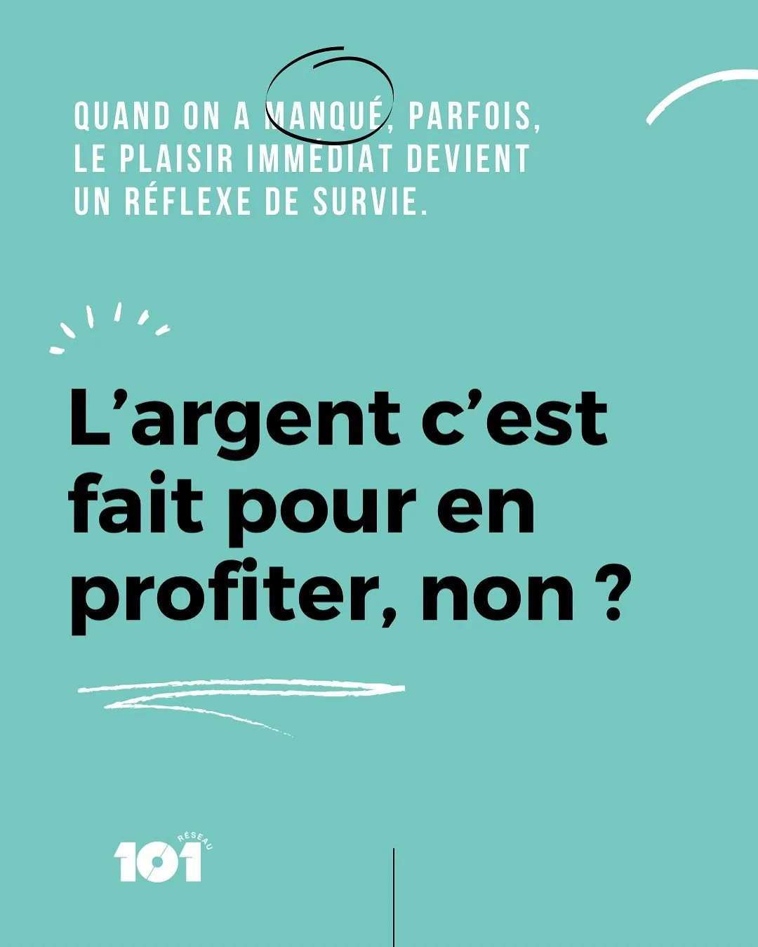 On dit souvent que si tu d&eacute;penses tout, c&rsquo;est &ldquo;par irresponsabilit&eacute;&rdquo;.
👉🏿 En vrai, ce n&rsquo;est pas &ccedil;a.

Quand on a grandi avec l&rsquo;incertitude, on vit l&rsquo;argent comme quelque chose de fragile :
on d