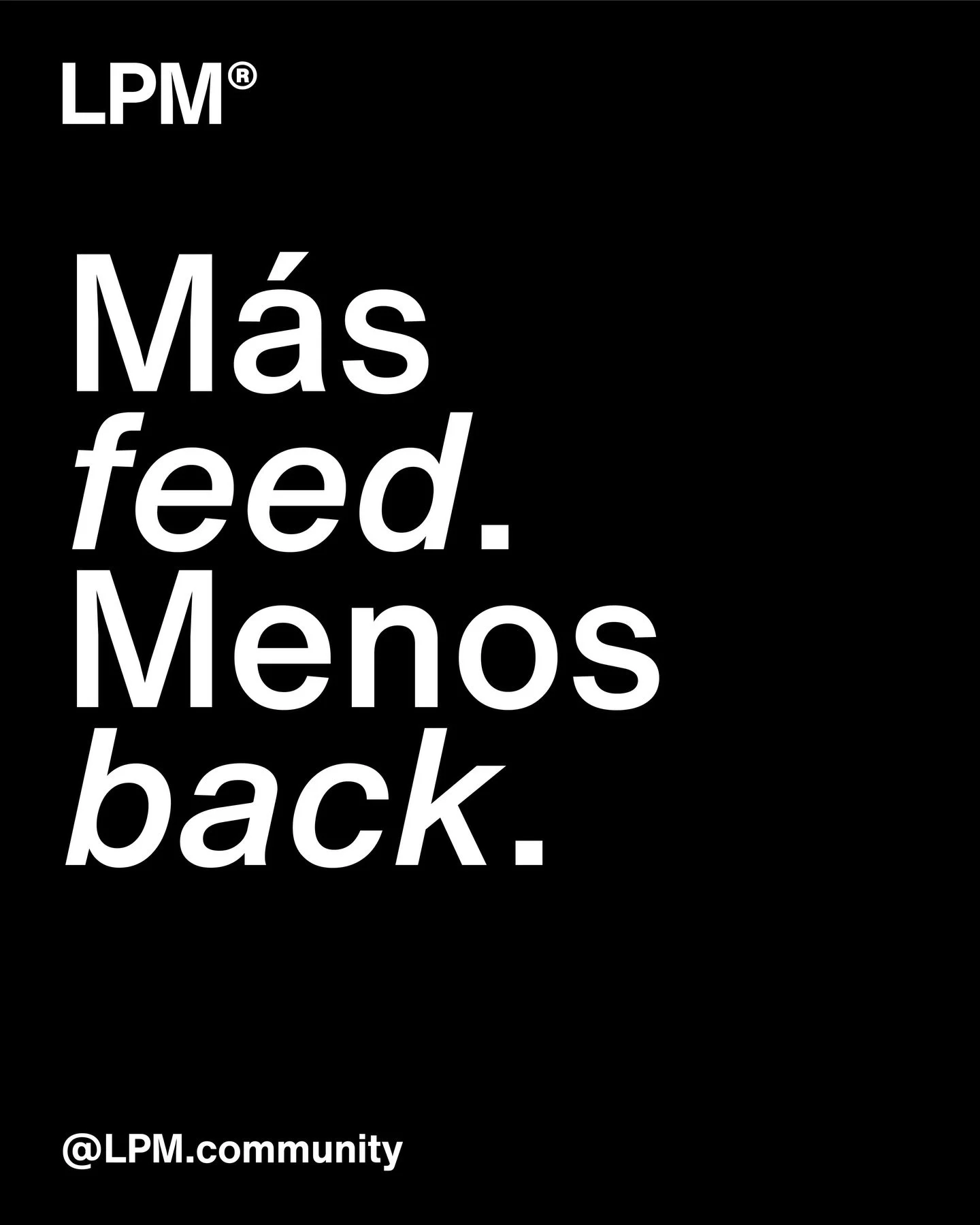 Feedback? Y porque no feedfront?