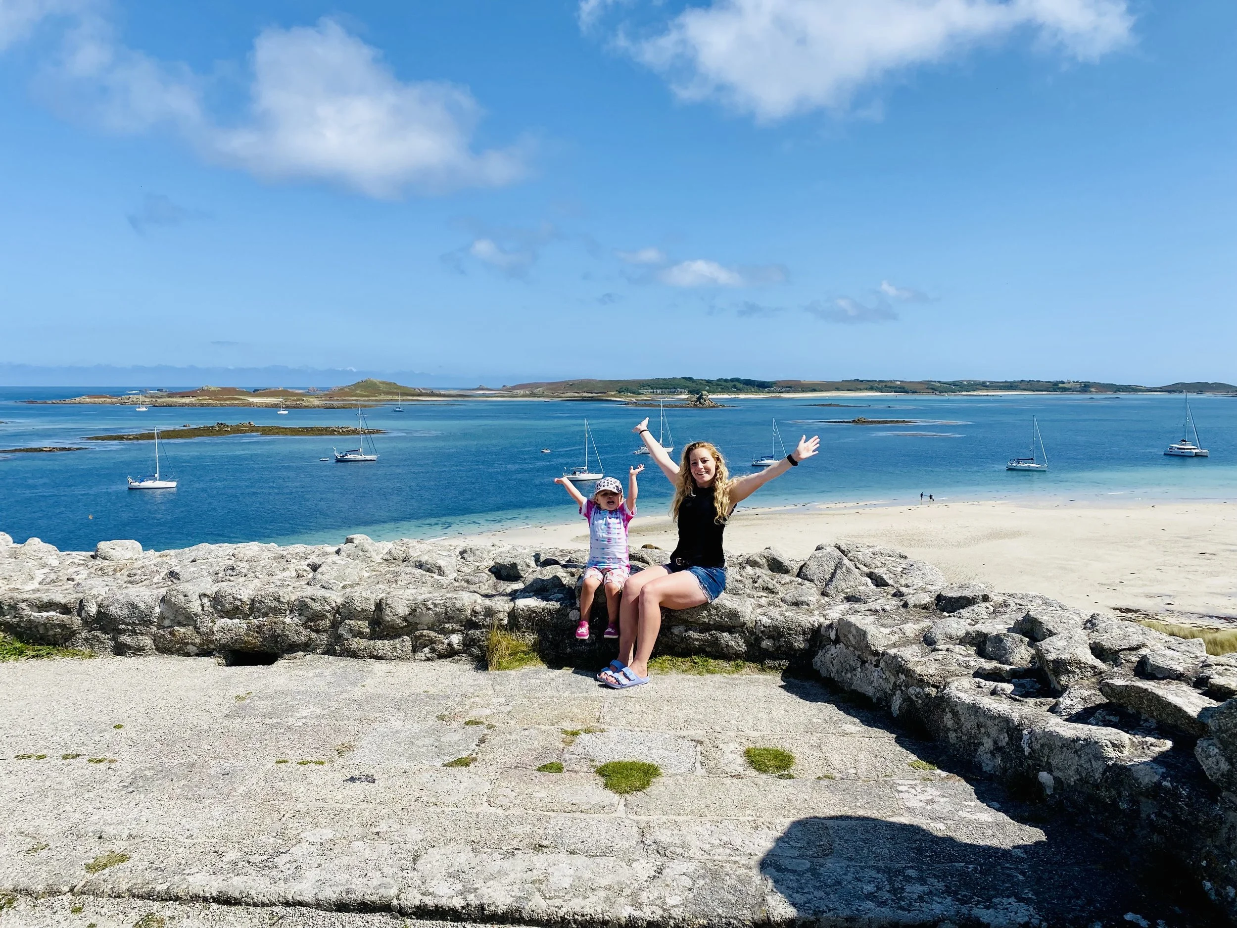 Claire and her daughter revisiting Tresco