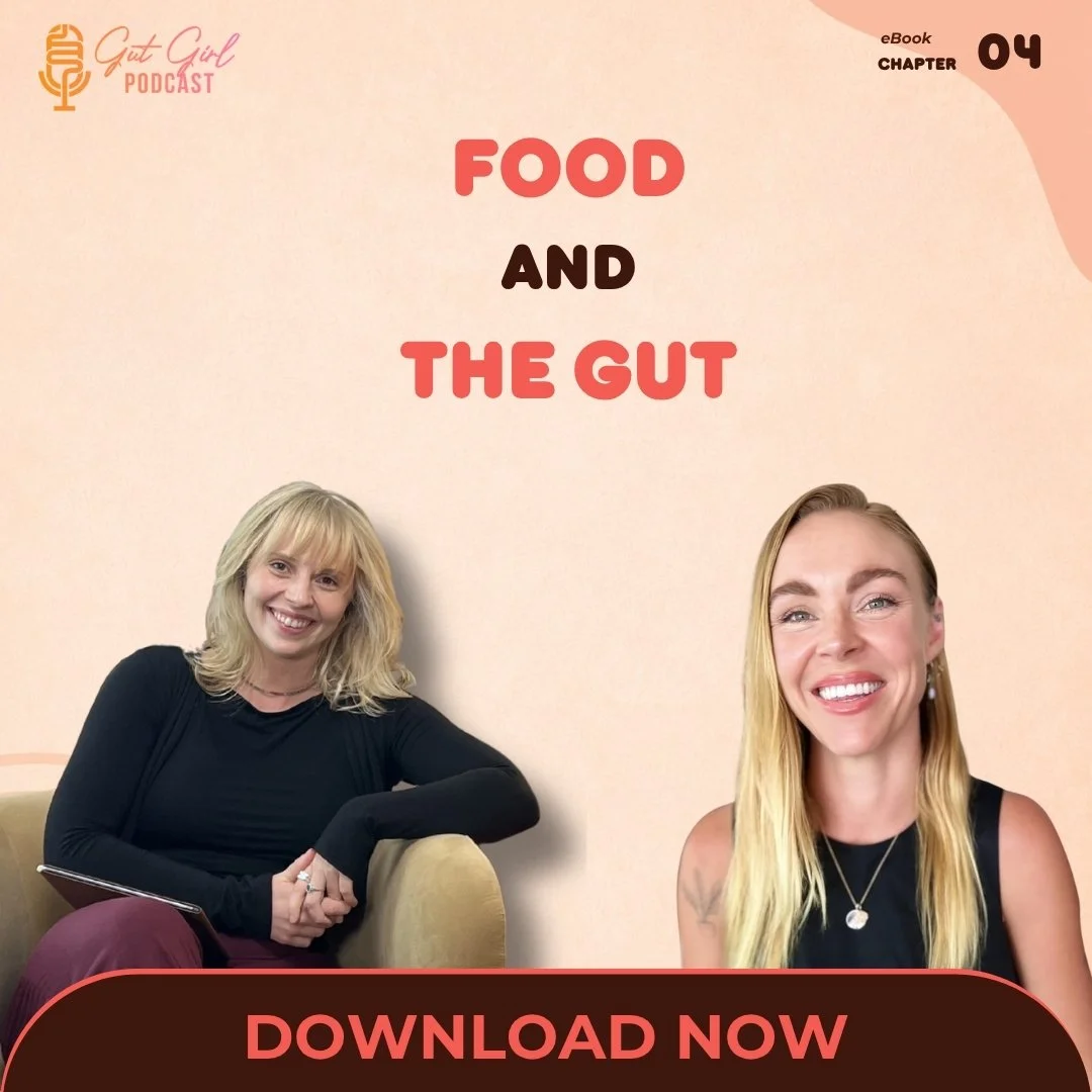 A digital advertisement with a gradient background, featuring a red and white 'Live' icon, and text promoting a food-related content download.