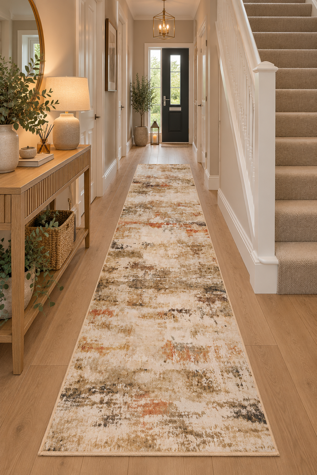 sandy collection modern gold brown hallway.png