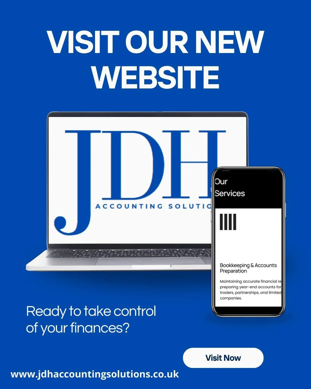 We’ve Launched Our New Website!
We’re excited to announce the launch of our brand-new website:
🌐 www.jdhaccountingsolutions.co.uk
Our fresh new look makes it easier than ever to discover how JDH Accounting Solutions can support your bu
