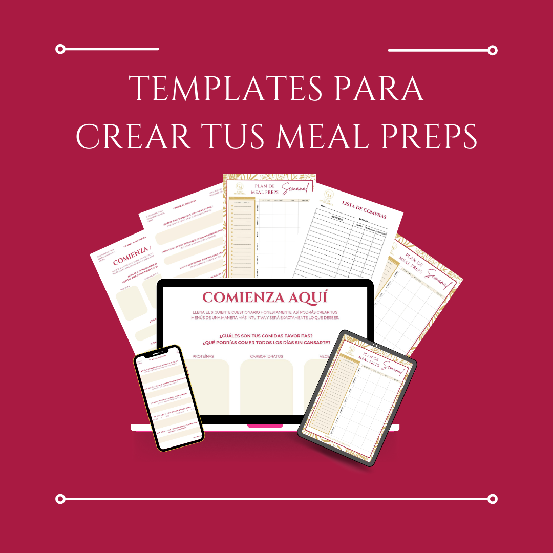 Formulario y plantillas para comenzar a crear tus propios 'Meal Preps'