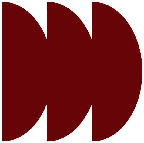 A dark red, abstract design with curved shapes overlapping each other.