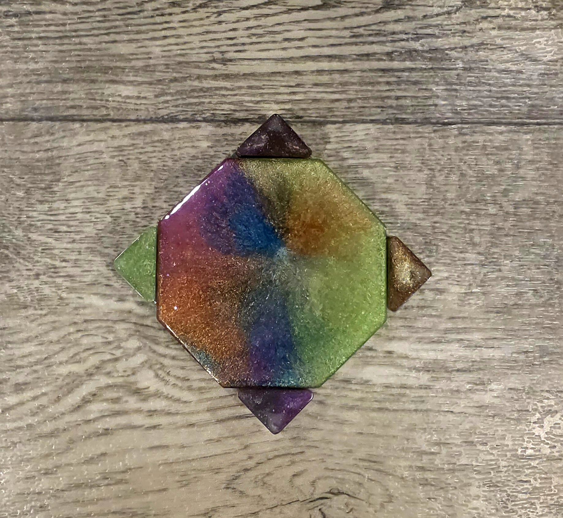 Resin Coaster Set with Coaster Holder