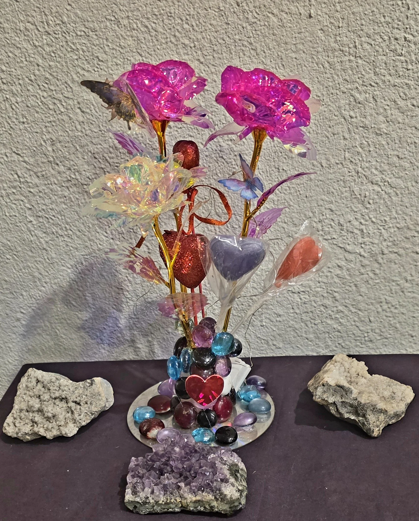 Flower Arrangement with vase and Lights