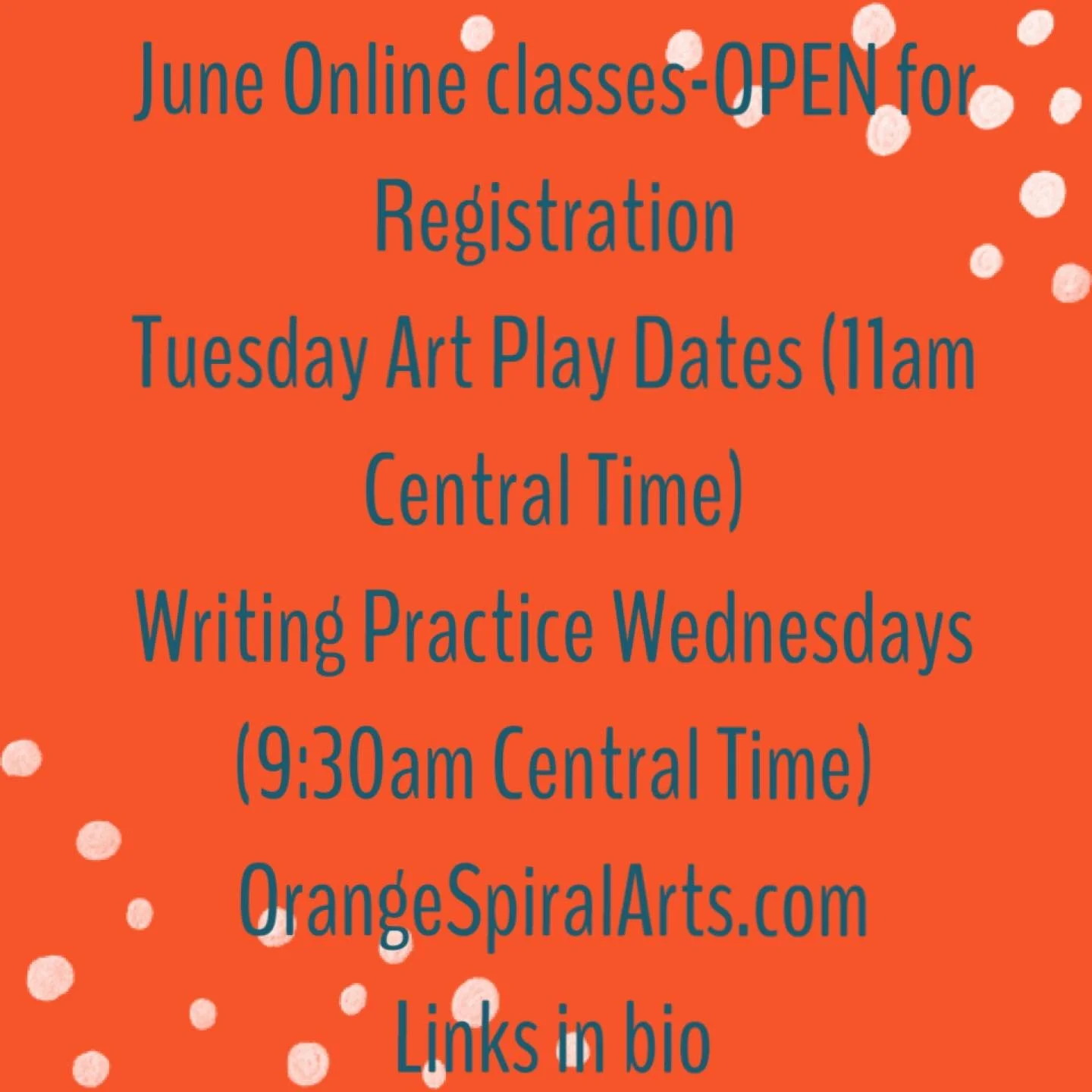 Want to let some sh*t go in June? Join us for Tuesday Art Play Dates and Writing Practice Wednesdays! These one-hour sessions happen via Zoom. Participate from the comfort of your own home. More info on my site. Links are in my profile on IG and FB.
