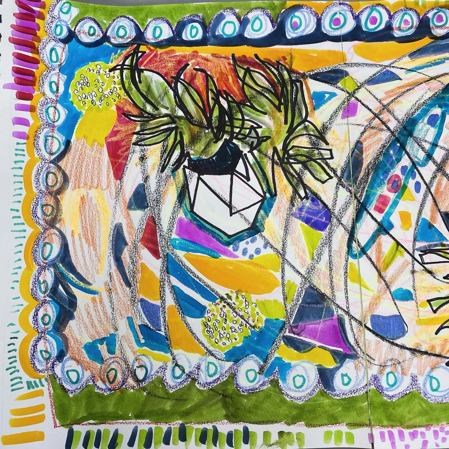 Wishing you all a good day. I am sending good energy and bucket loads of love out to you all now.
#mixedmediaartist #orangespiralarts #blindcontourdrawing #colorfulart #markmaking