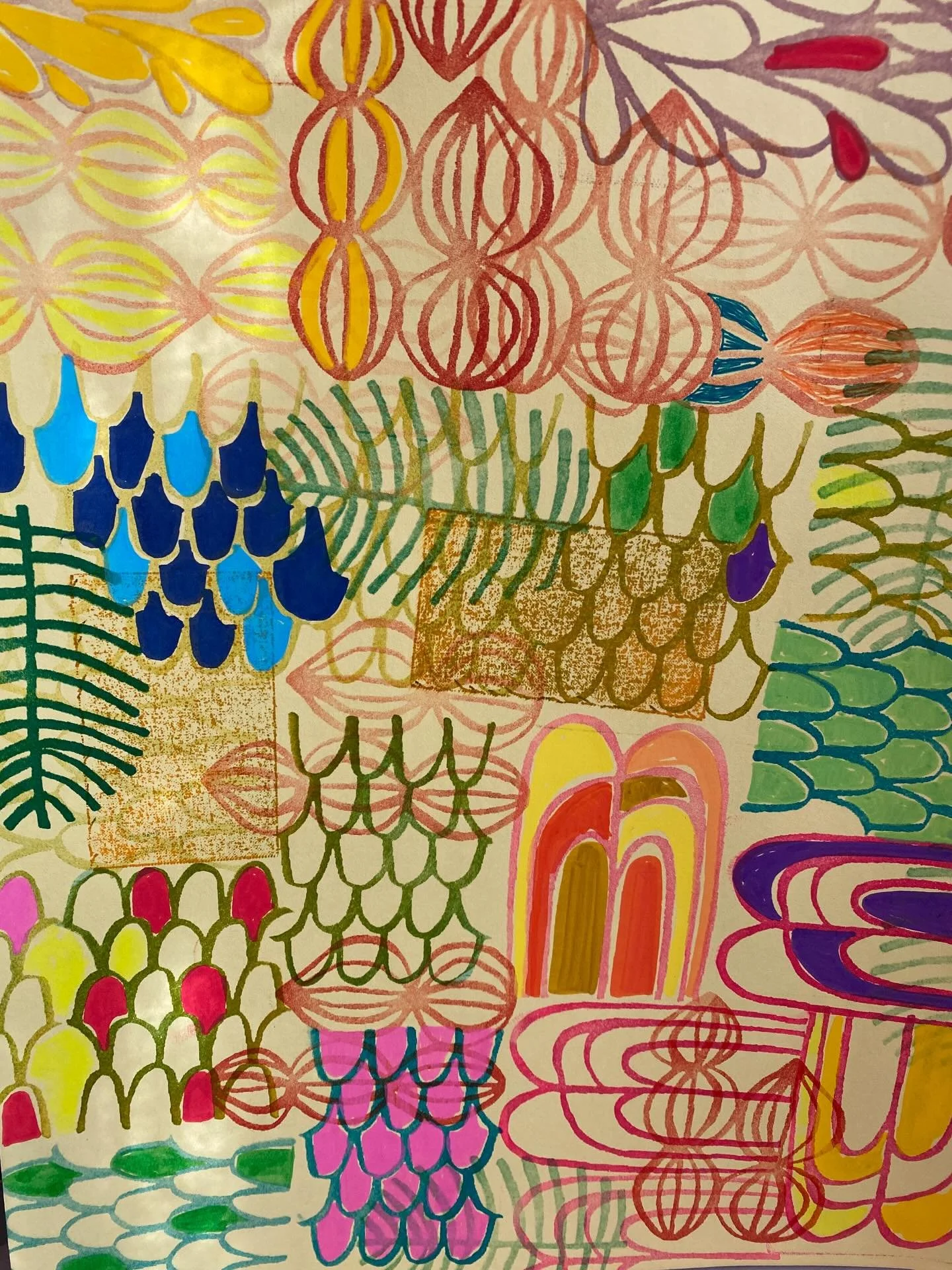 Loving these @artfoamies designed by @jenniferwilkinpenick !! Yes! #orangespiralarts #mixedmedia #artfoamies