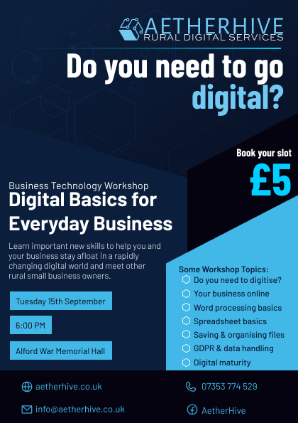 Business Technology Workshop - 15th September 2026 at 6pm