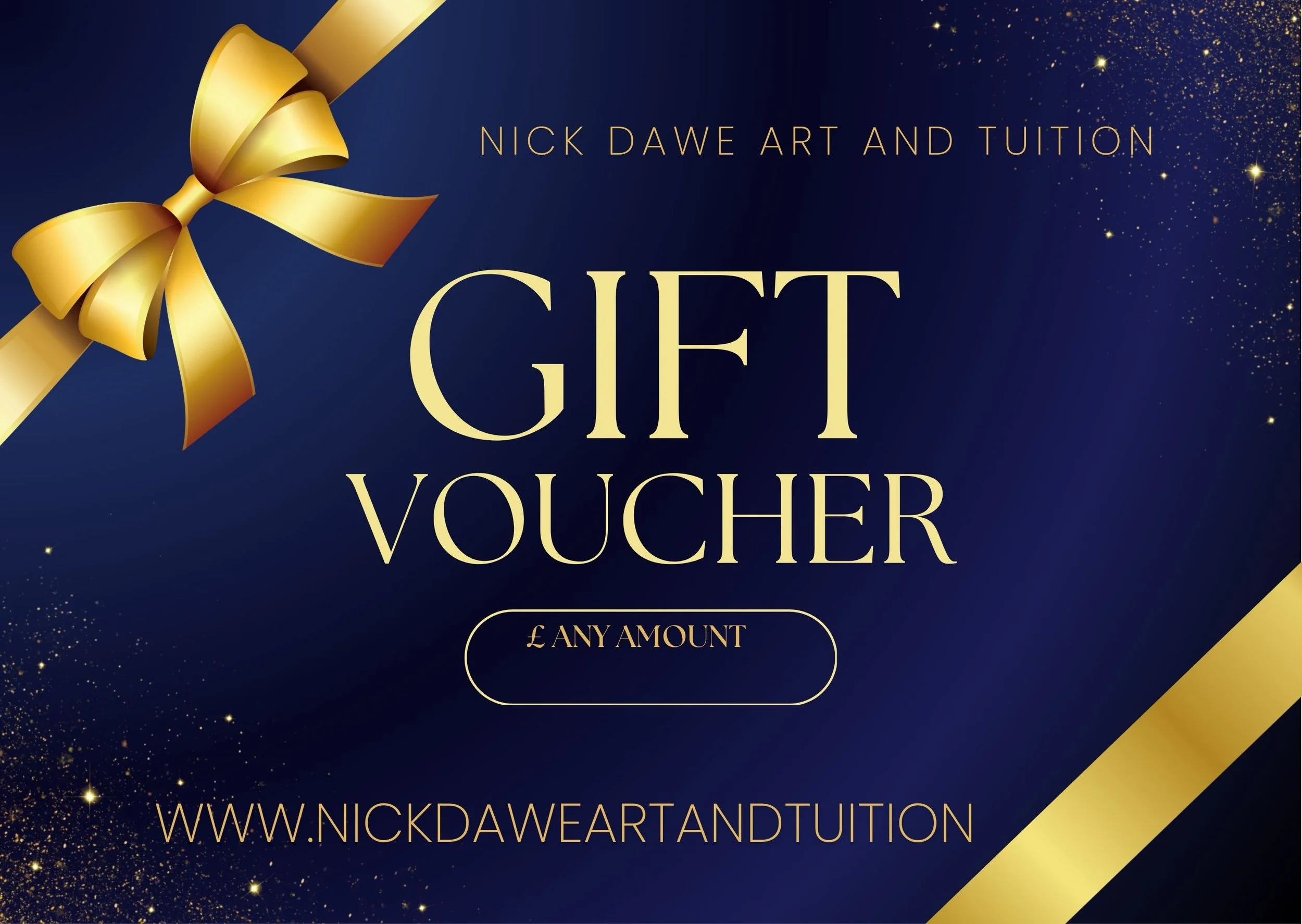 NICK DAWE ART AND TUITION GIFT VOUCHER - A PERFECT GIFT FOR YOUR ARTISTIC FRIEND OR FAMILY MEMBER