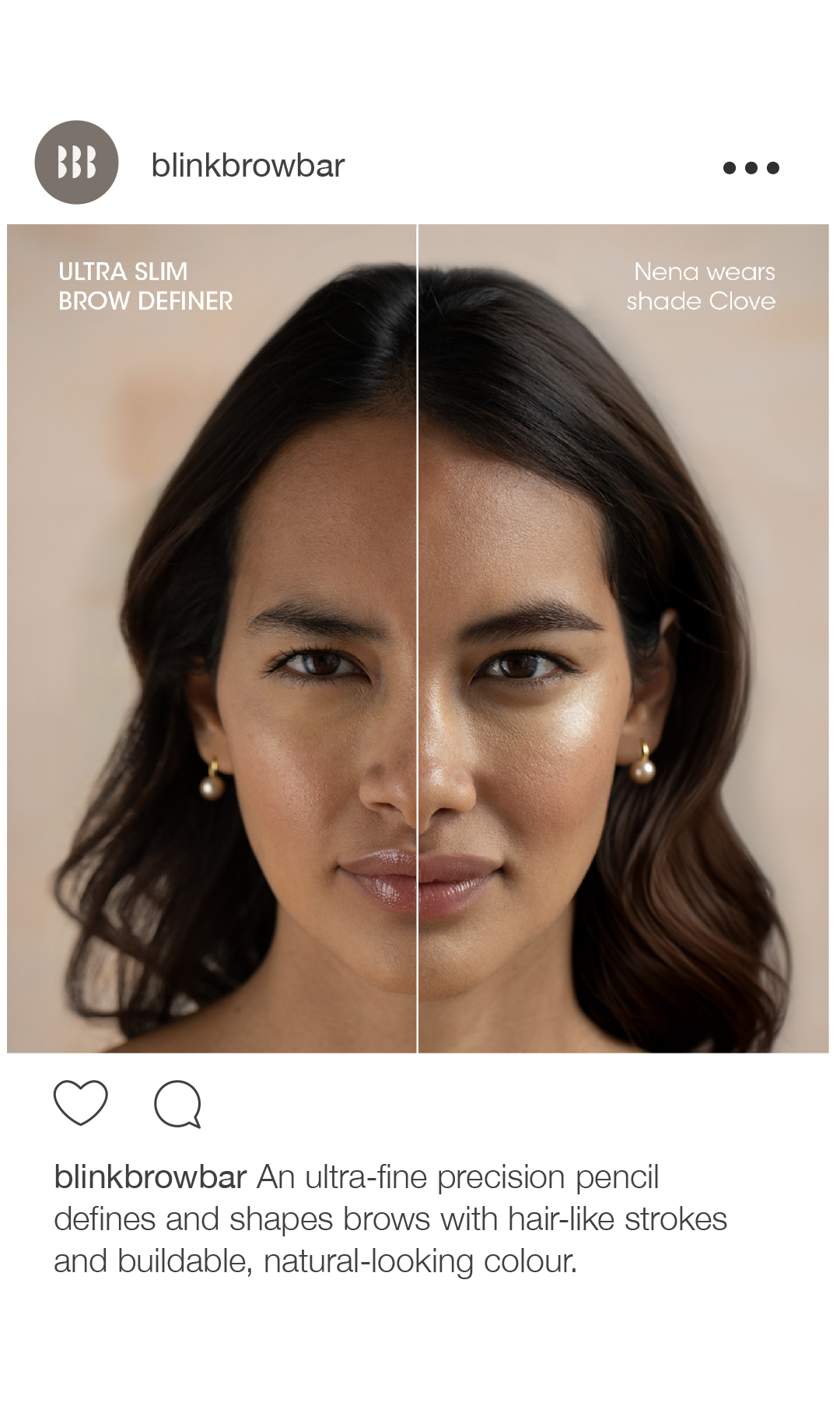 Social media campaign mockups for Blink Brow Bar